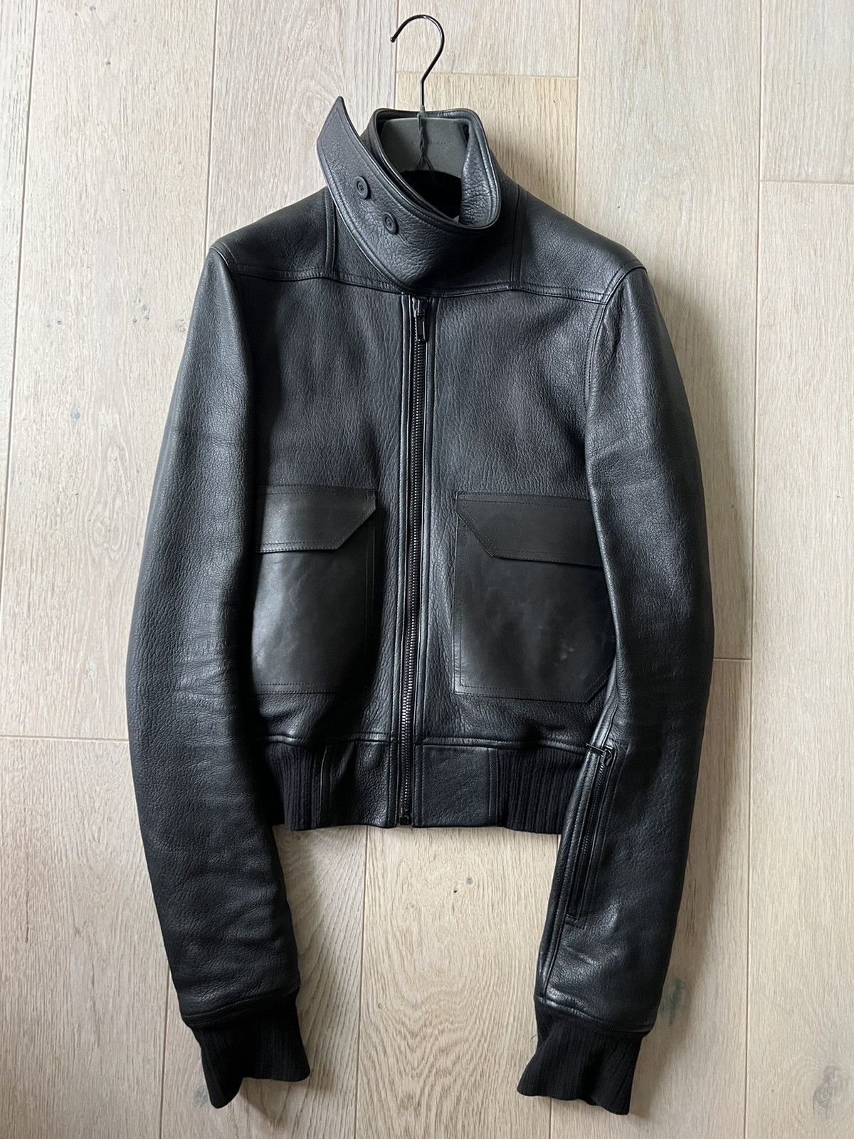 Rick Owens Runway Glitter Trench Leather Jacket Grailed