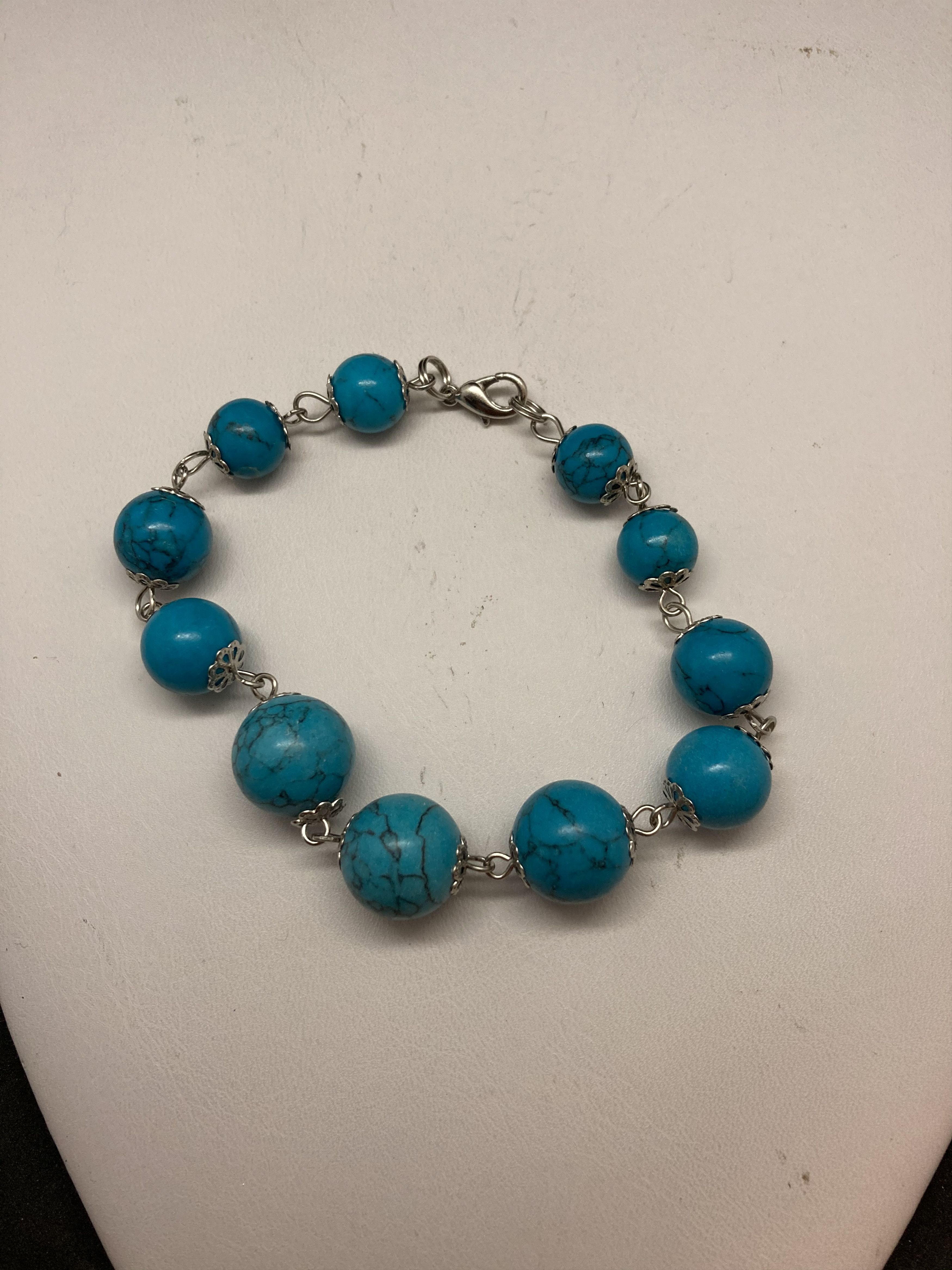 Turquoise Tibetan Silver Chain bracelet