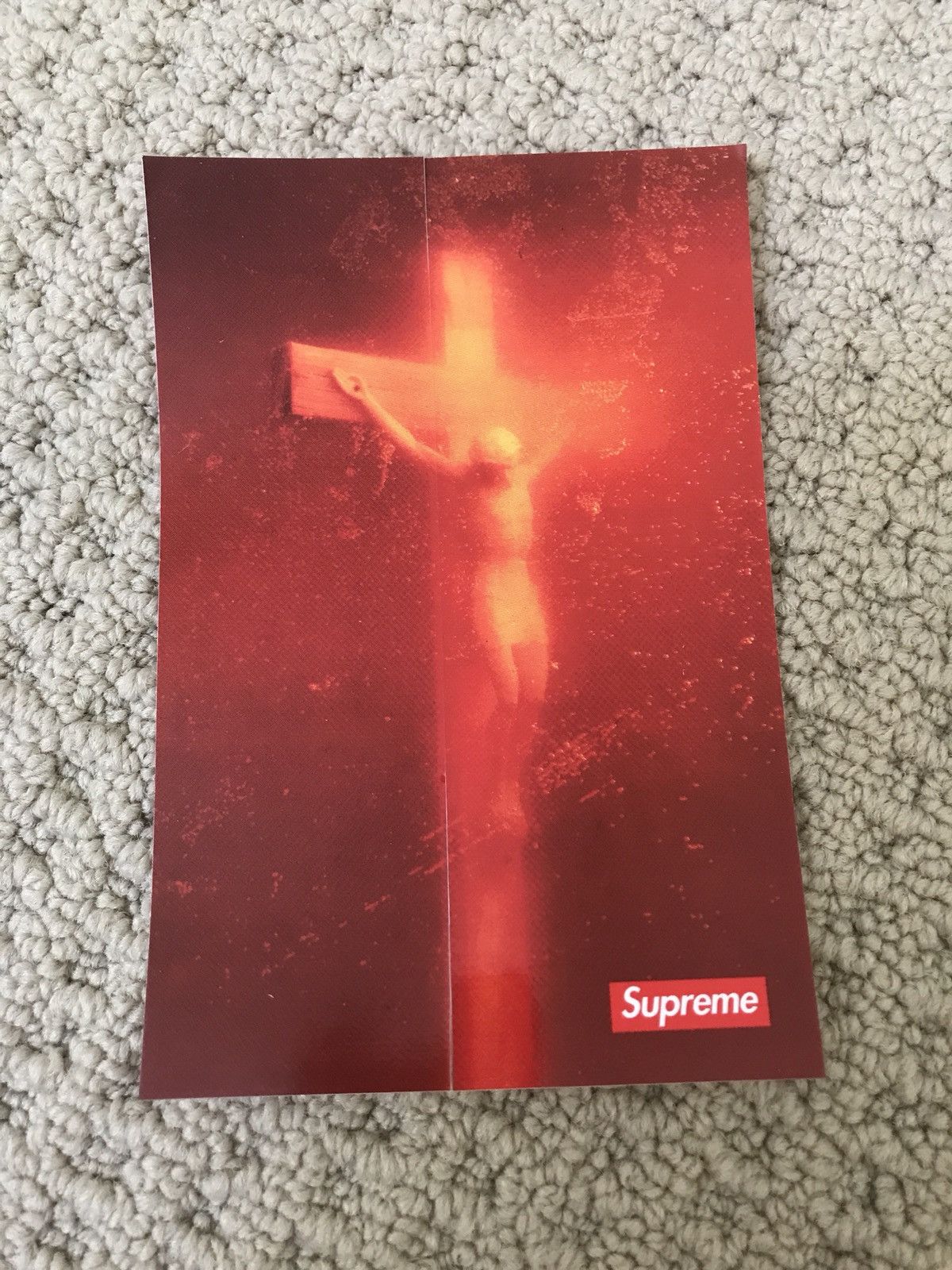Supreme Piss Christ Supreme Sticker Grailed
