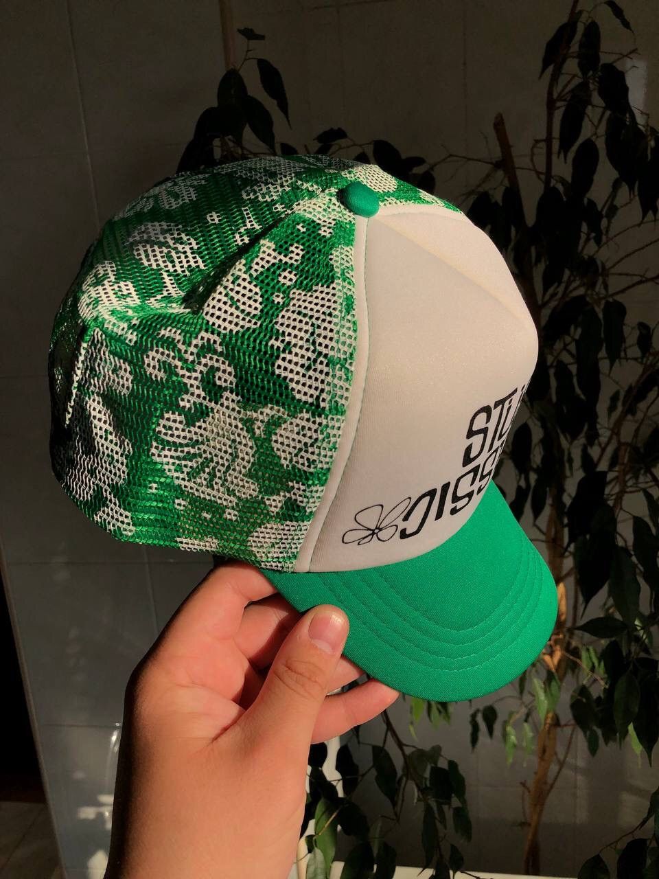 Stussy 90S Old Cap Hat Oldtussy Green 6 Panel Us Vintage