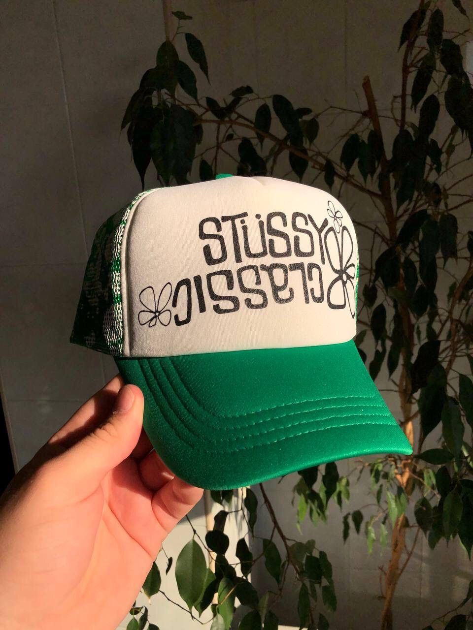 Stussy 90S Old Cap Hat Oldtussy Green 6 Panel Us Vintage