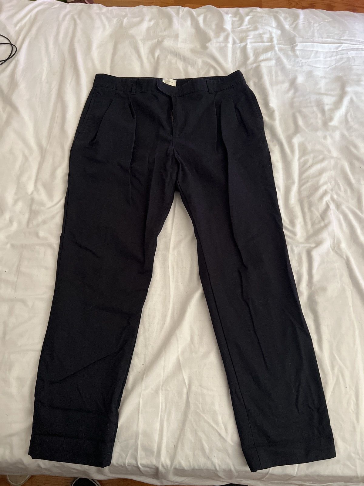 Aime Leon Dore Navy pleated trousers | Grailed