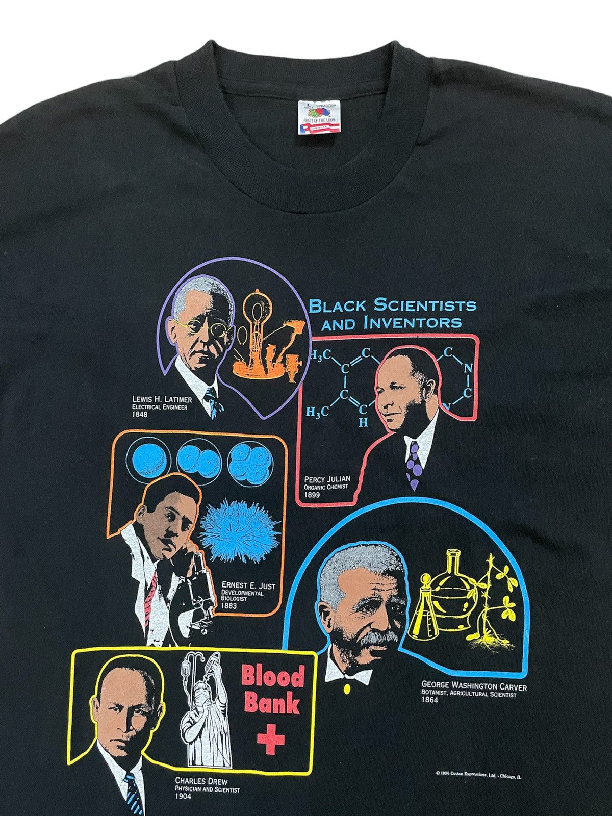 Rap Tees × Vintage Rare Vintage 1995 Black Scientists And Inventors Tee Size US L / EU 52-54 / 3 - 3 Thumbnail