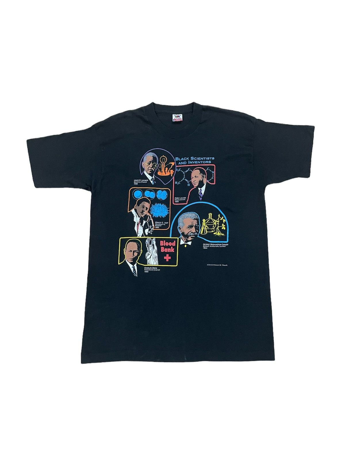 Rap Tees × Vintage Rare Vintage 1995 Black Scientists And Inventors Tee Size US L / EU 52-54 / 3 - 1 Thumbnail