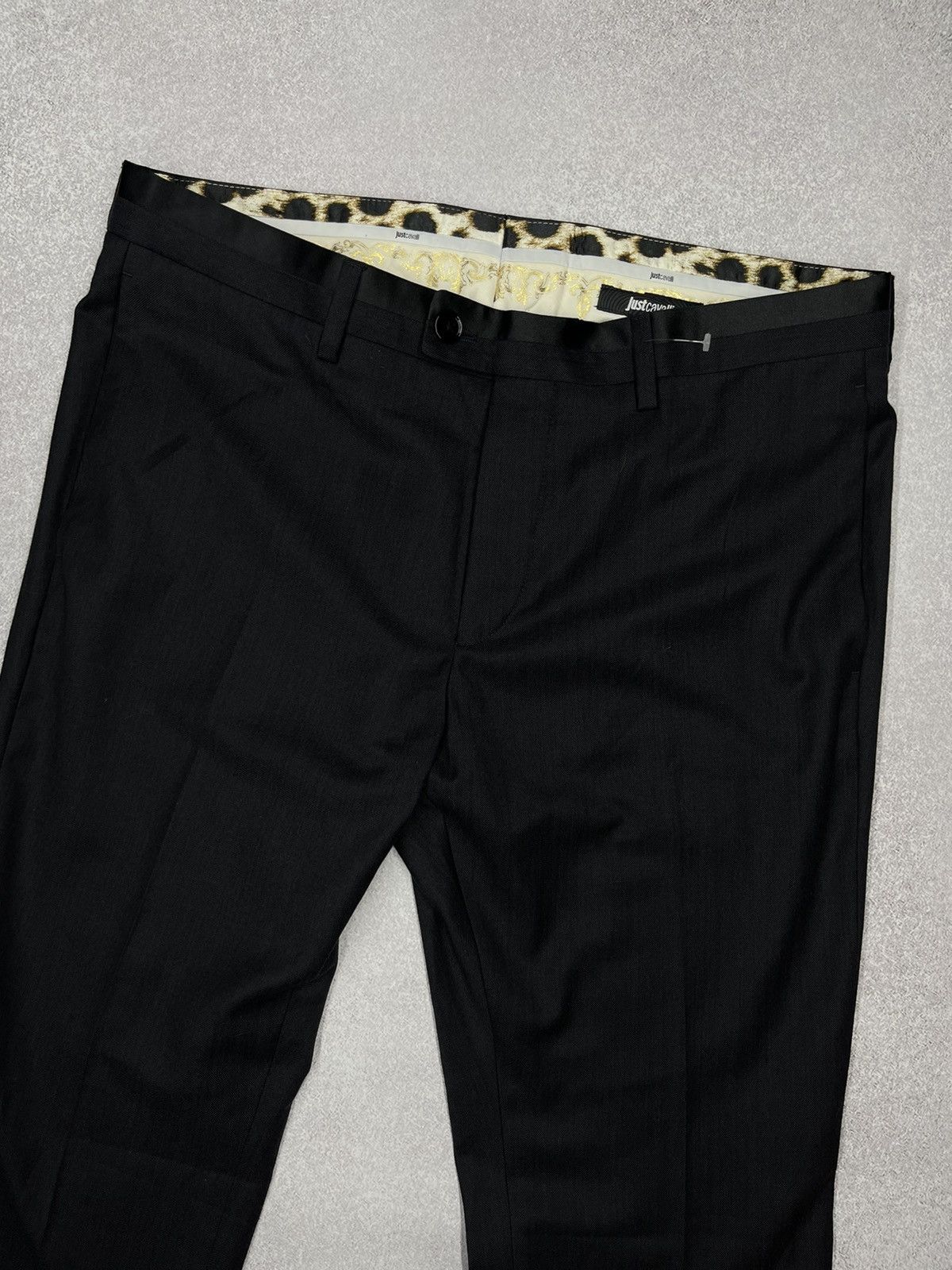 Mens Just Cavalli Luxury Pants Black Made in Italy Trousers