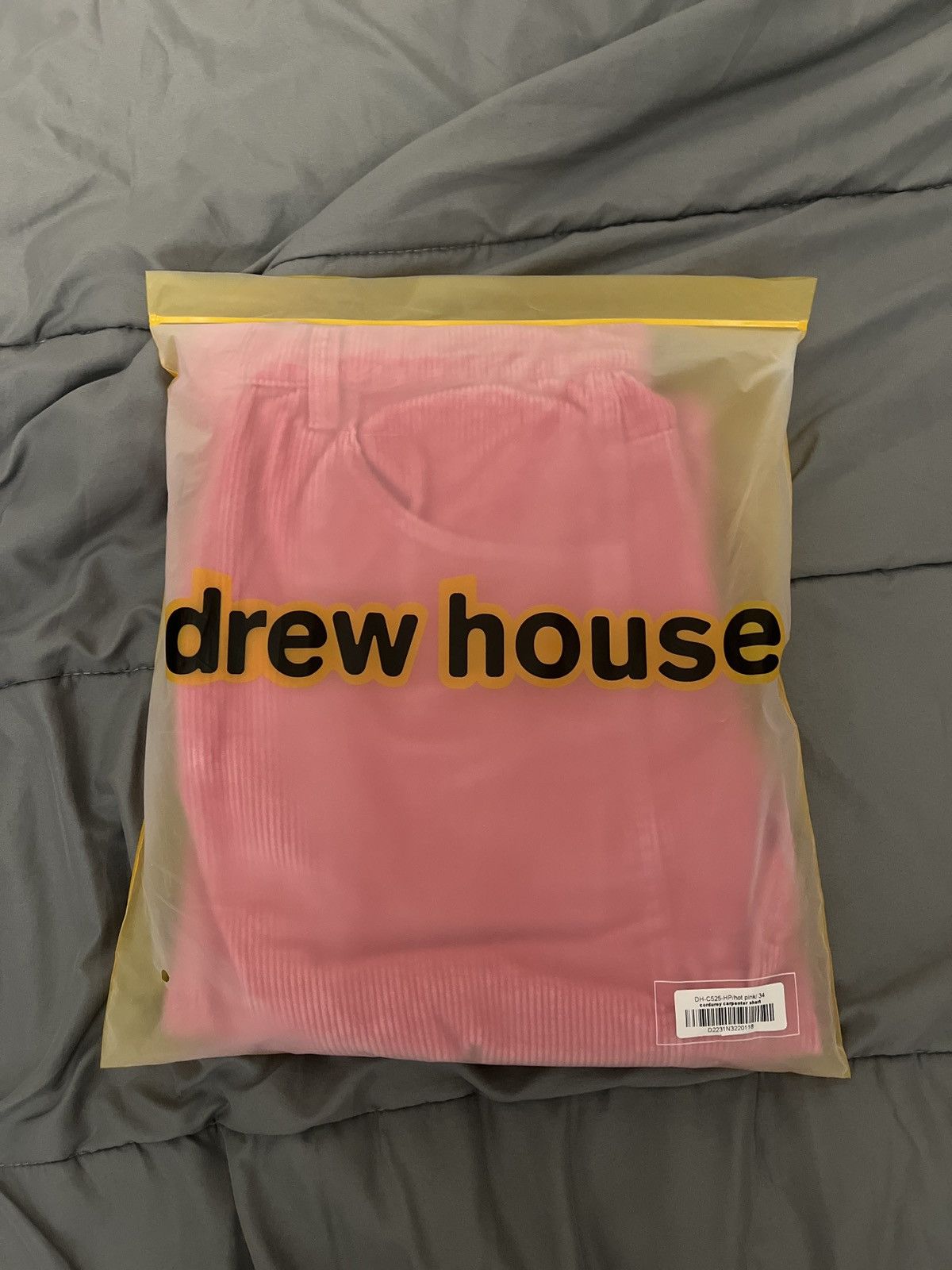 New Drew House Hot Pink Corduroy Carpenter Shorts 34
