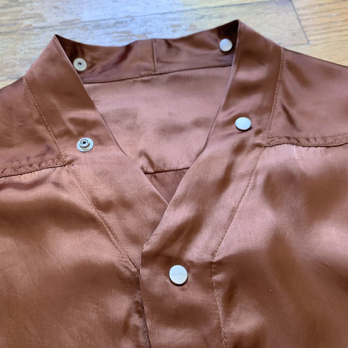 Rick Owens FW2019 ‘Larry’ Cupro Shirt Size US M / EU 48-50 / 2 - 3 Thumbnail
