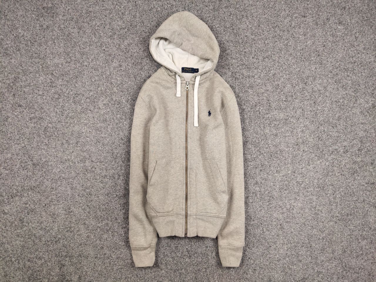 Polo Ralph Lauren Vintage Blank Grey Zip-up Men’s Hoodie