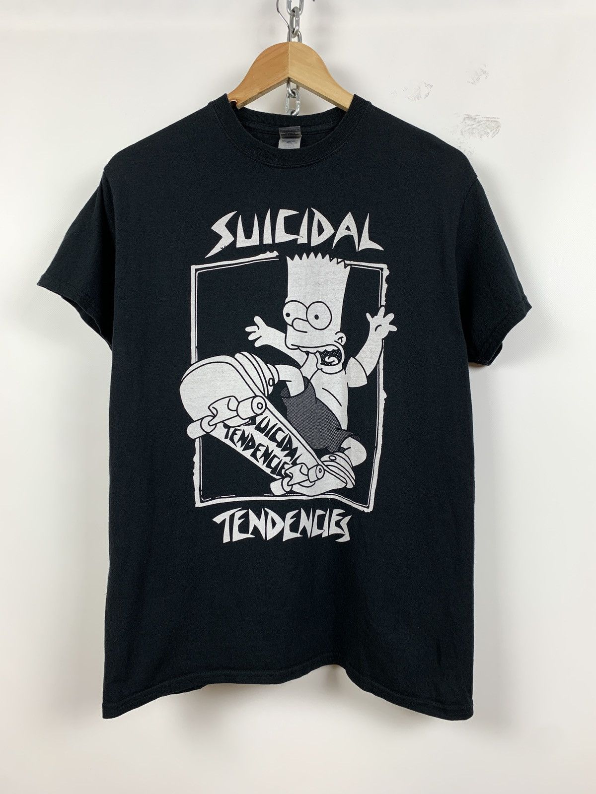 Vintage Suicidal Tendencies Bart Simpsons Skate Black Tee