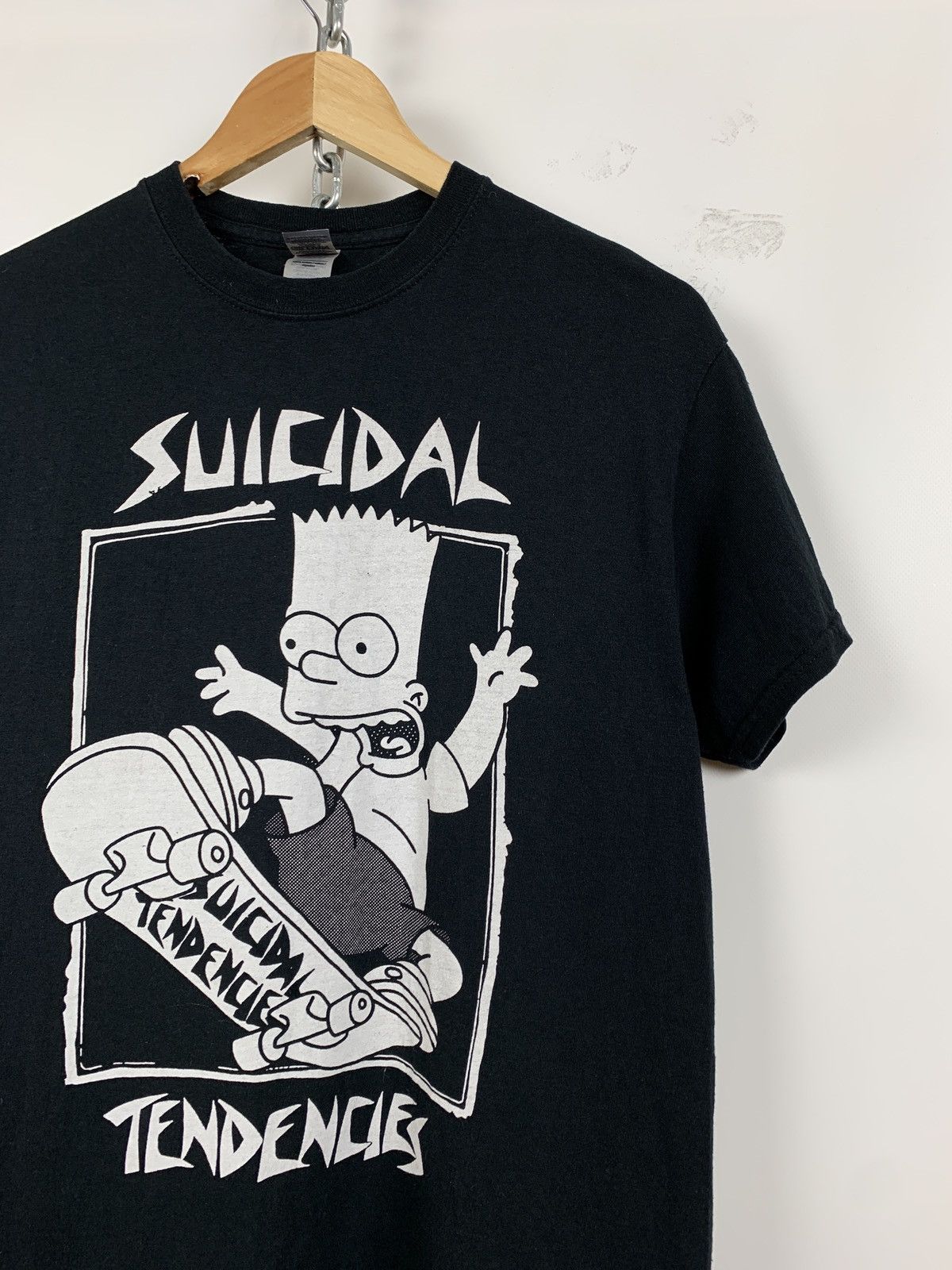Band Tees Vintage Suicidal Tendencies Bart Simpsons Skate Black Tee Size US S / EU 44-46 / 1 - 3 Thumbnail