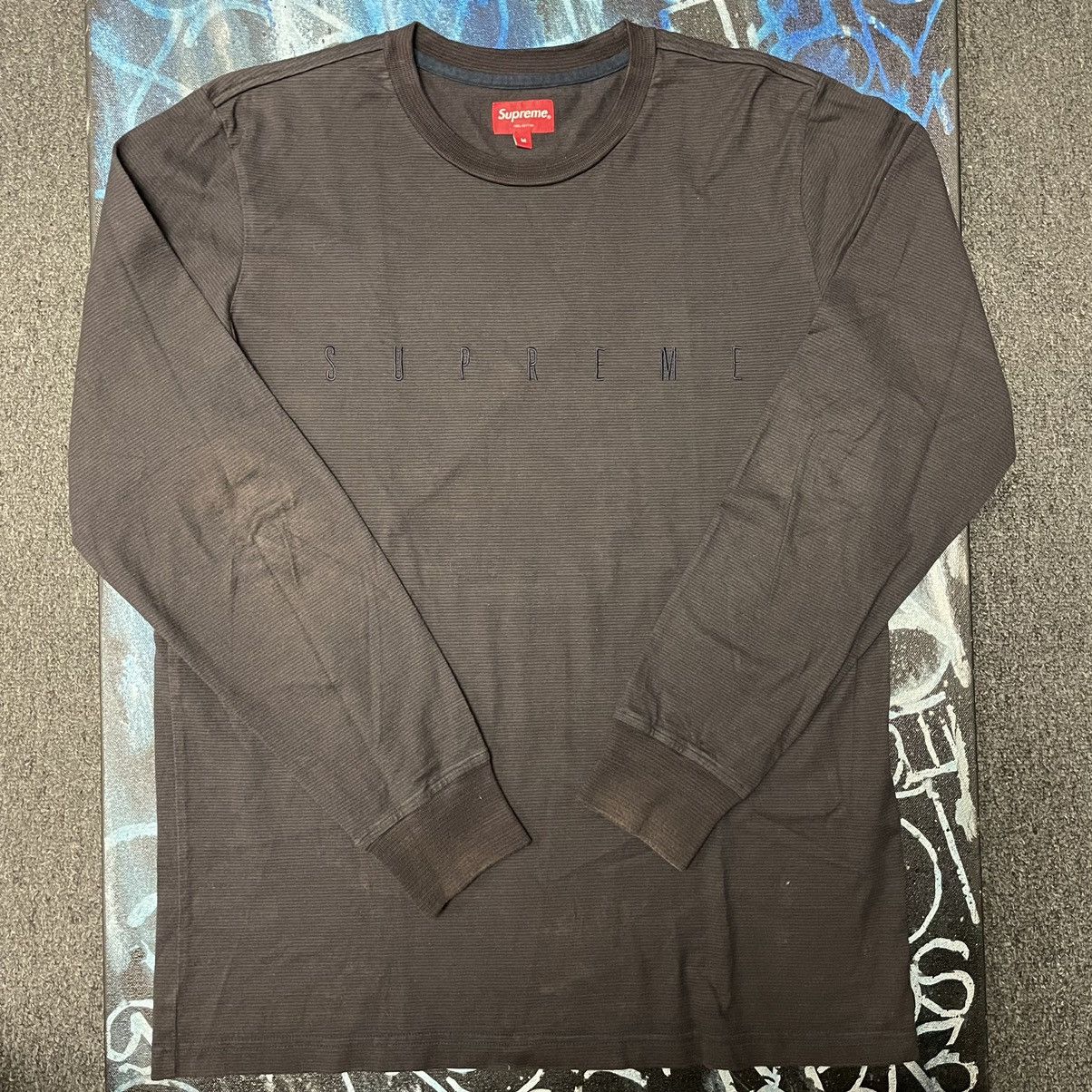 Supreme Supreme Micro Stripe L/S Top (F/W16) | Grailed