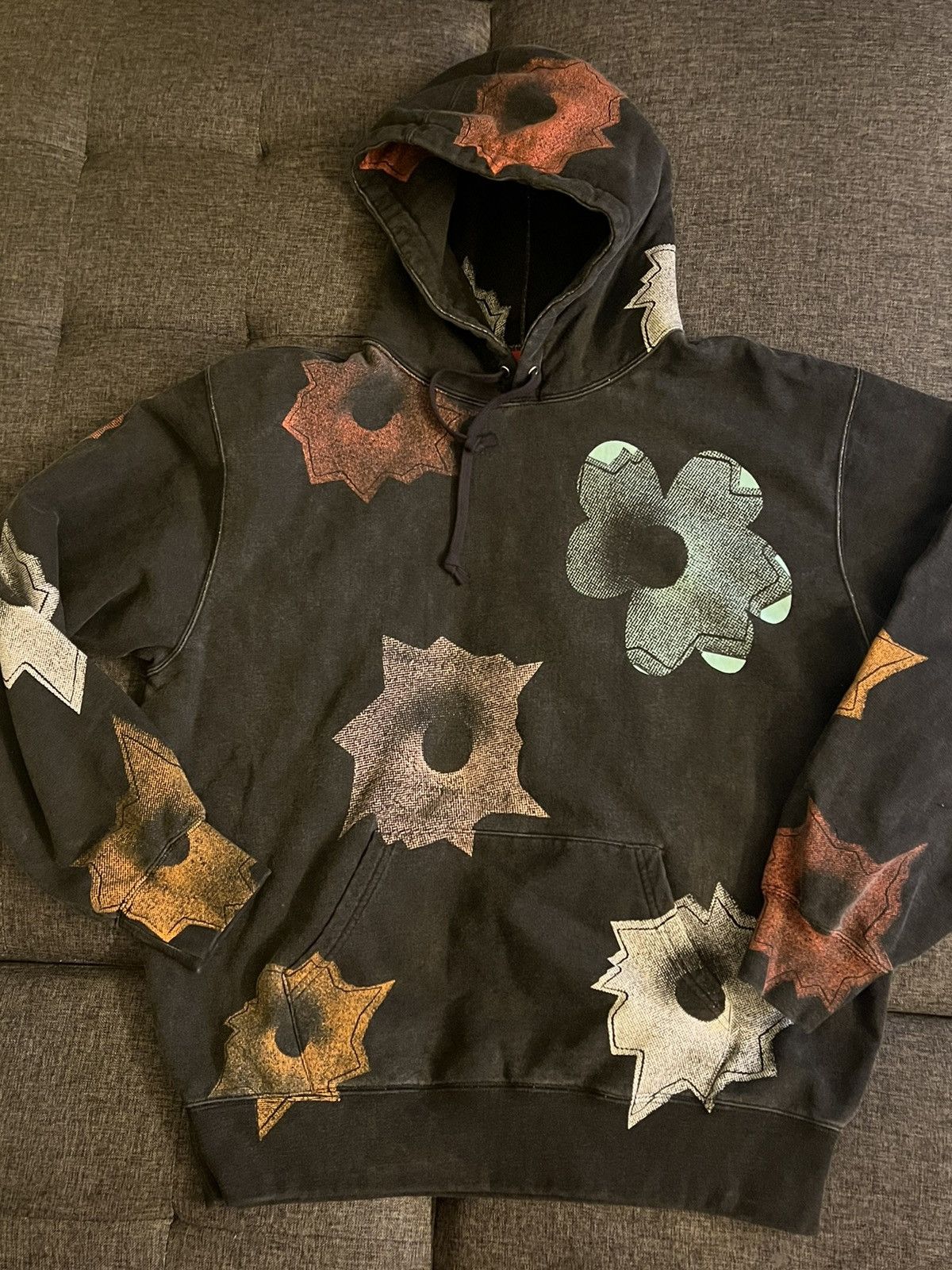 Pre-owned Supreme Ss22 Nate Lowman Hoodie In Black