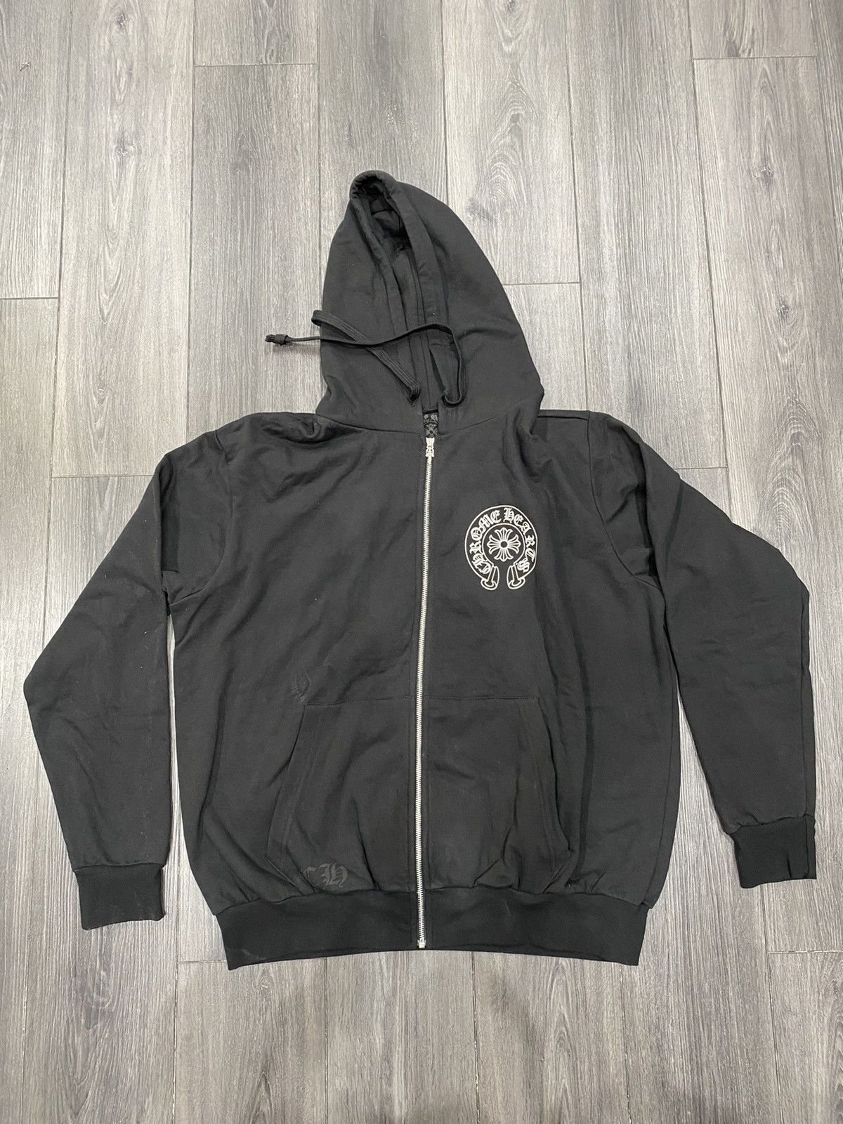 大人気 CHROME HEARTS Los Angeles Zip Up Hoodie パーカー Authentic Chrome Hearts Los Angeles Exclusive Zip Up Black