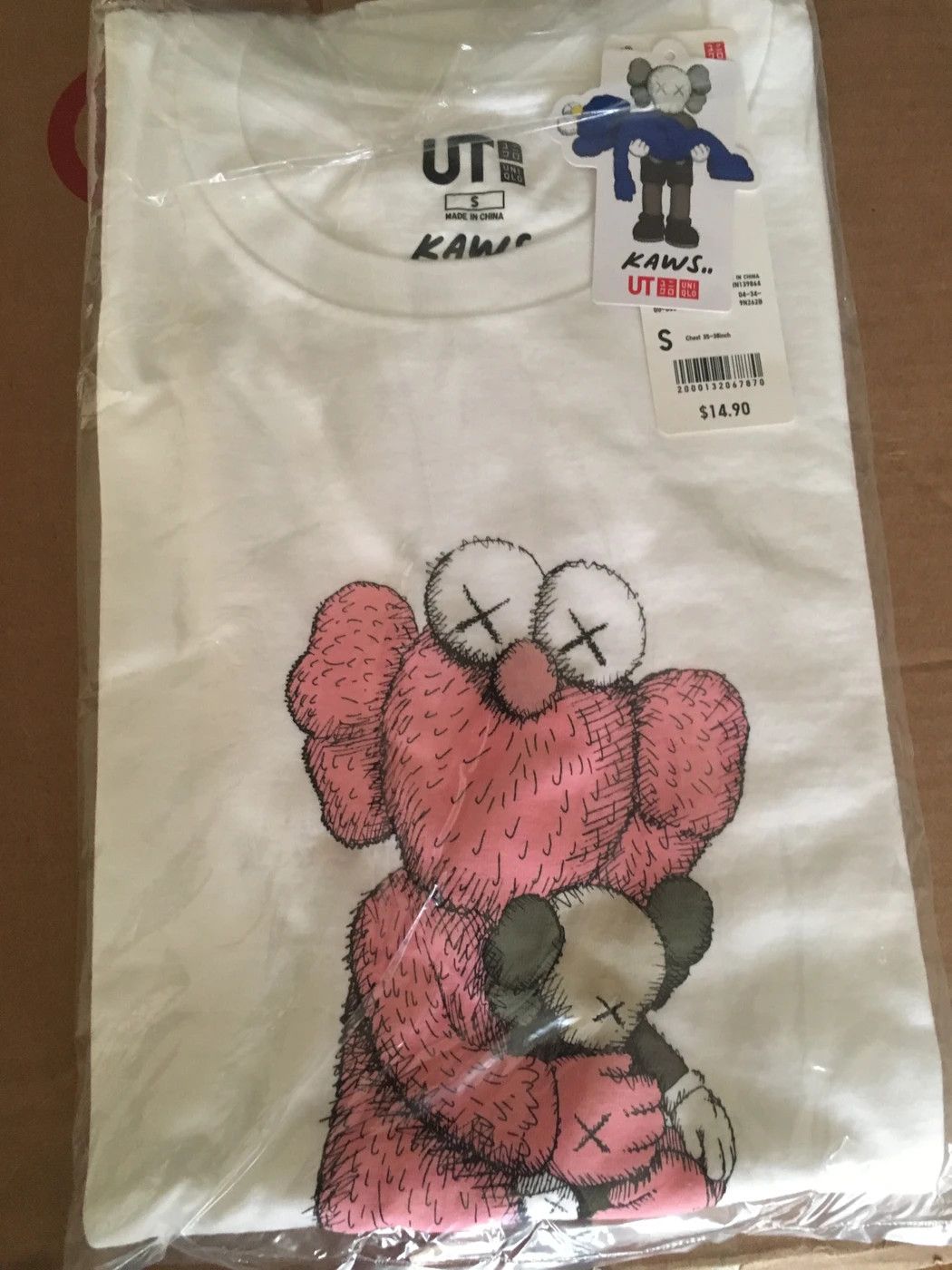 Kaws × Uniqlo Uniqlo x Kaws Pink BFF Tee White Small Size US S / EU 44-46 / 1 - 1 Thumbnail
