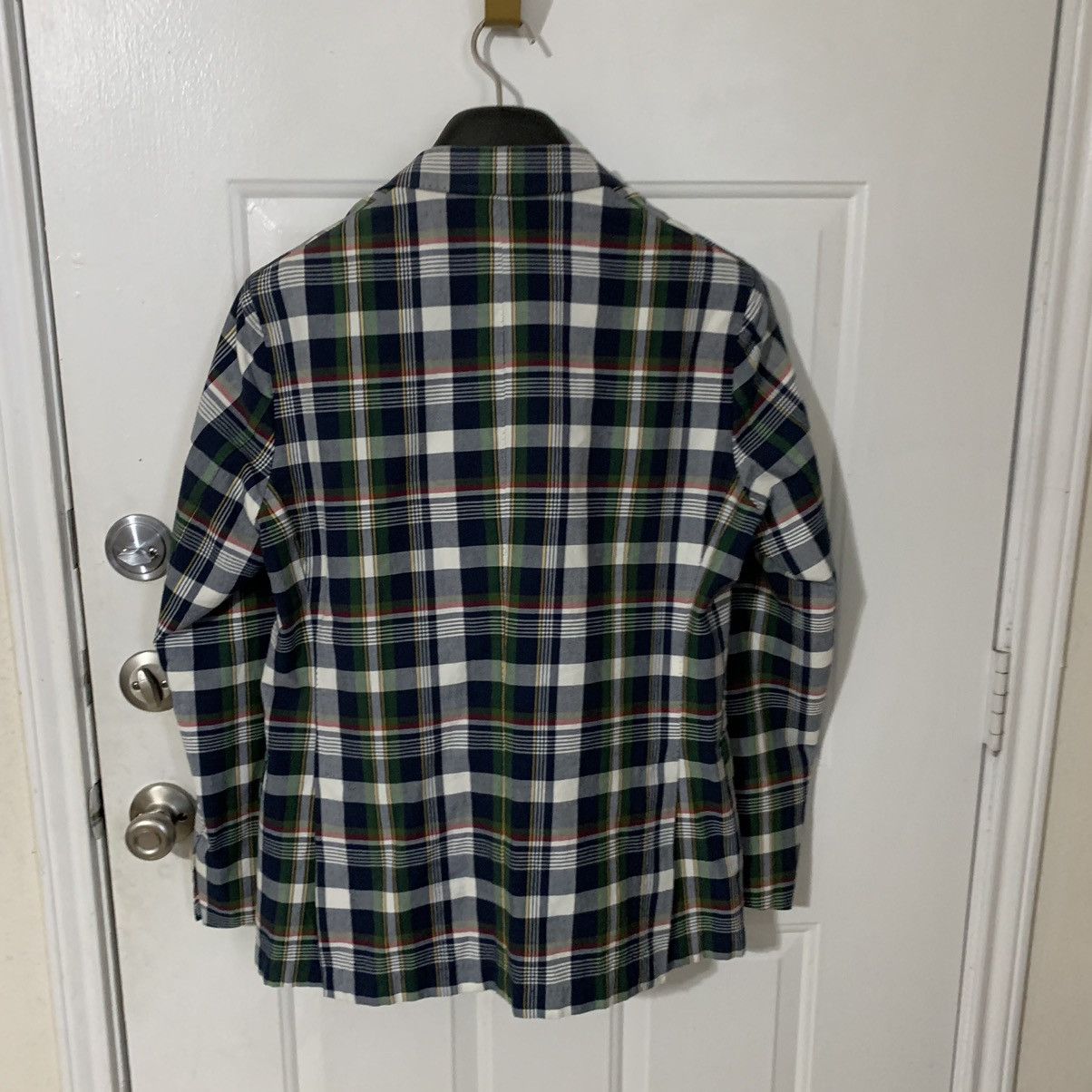 Brooks Brothers Red Fleece Plaid 2 Btn Dbl vent Blazer(Sample Item) Size 40R - 9 Thumbnail
