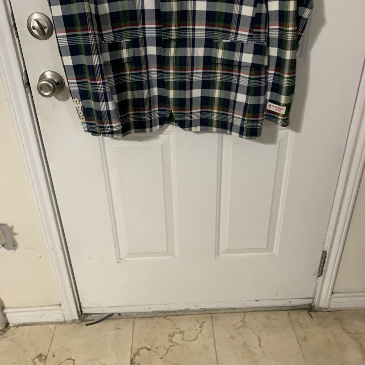 Brooks Brothers Red Fleece Plaid 2 Btn Dbl vent Blazer(Sample Item) Size 40R - 4 Thumbnail