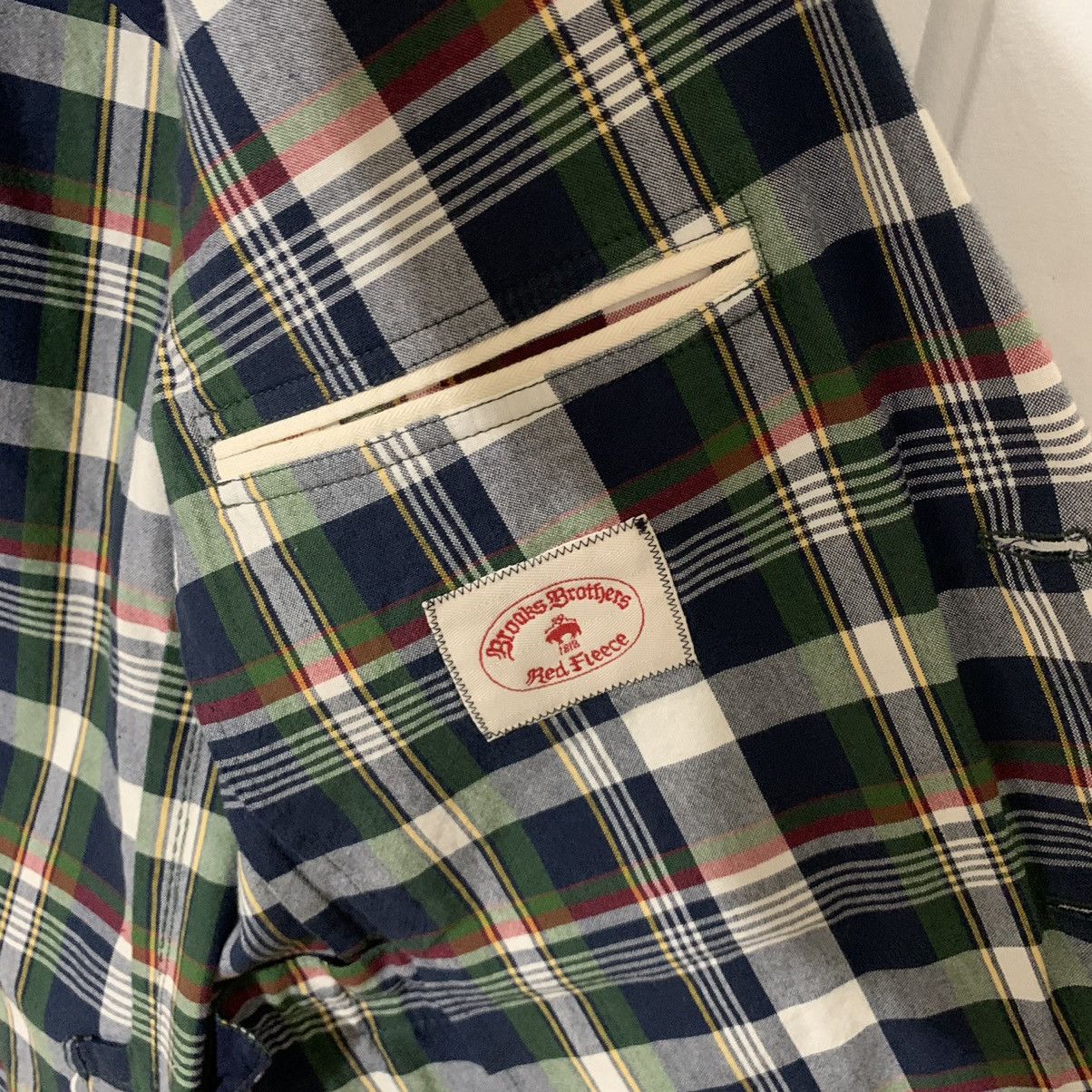 Brooks Brothers Red Fleece Plaid 2 Btn Dbl vent Blazer(Sample Item) Size 40R - 5 Thumbnail