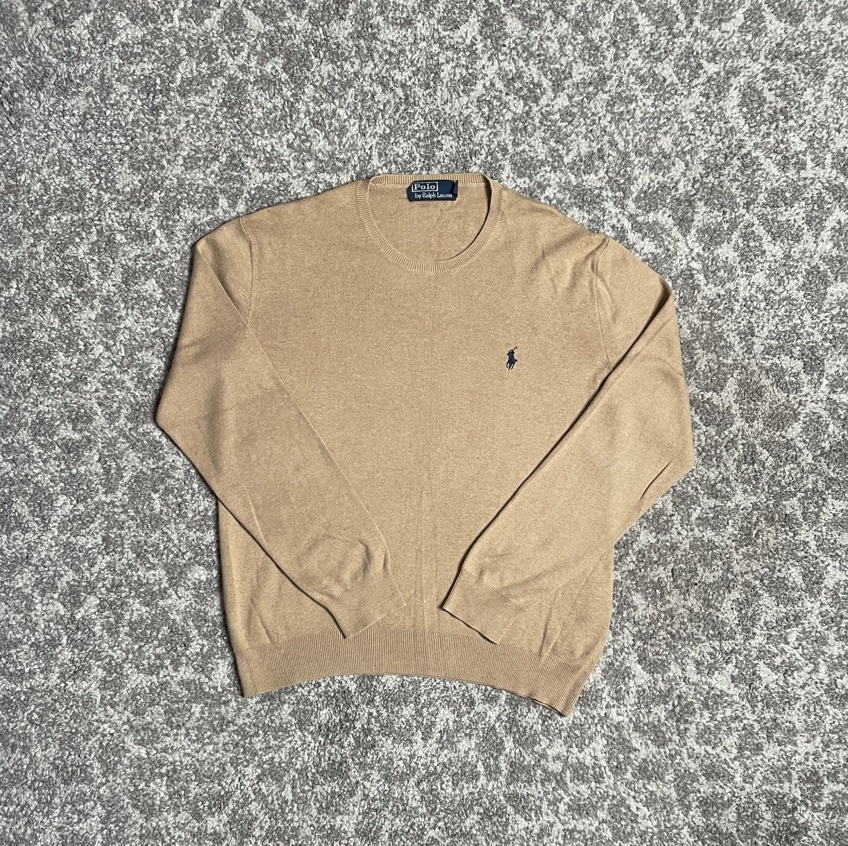 Polo Ralph Lauren × Vintage Vintage Beige Brown Knitwear Sweater Polo Ralph Lauren Size US S / EU 44-46 / 1 - 1 Thumbnail