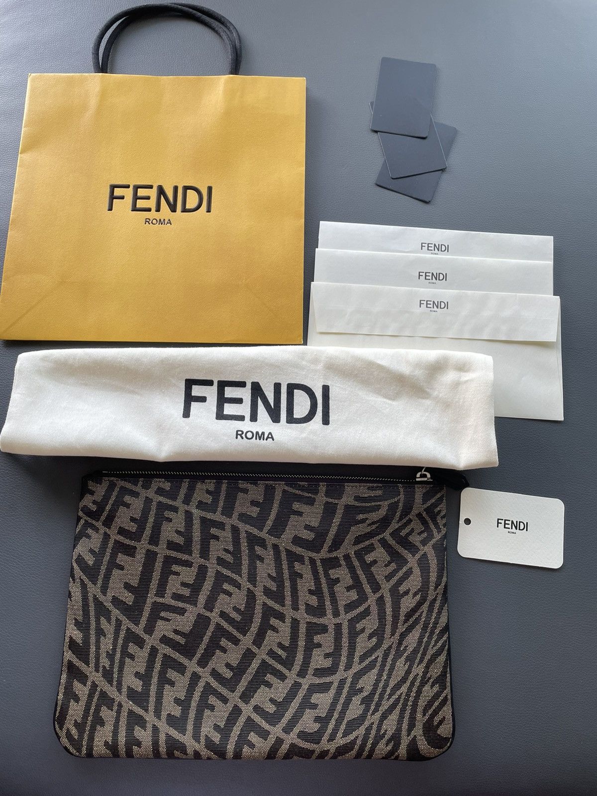 Limited Edition Brand New Super Runway FF Logo Pouch Bag