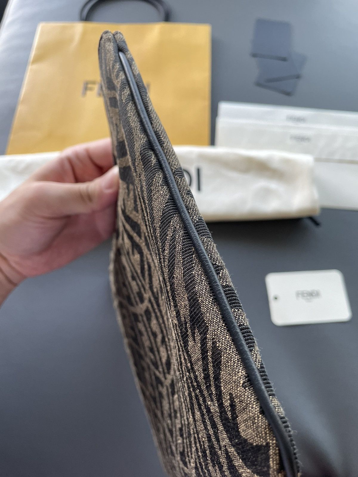 Fendi Limited Edition Brand New Super Runway FF Logo Pouch Bag Size ONE SIZE - 22 Thumbnail