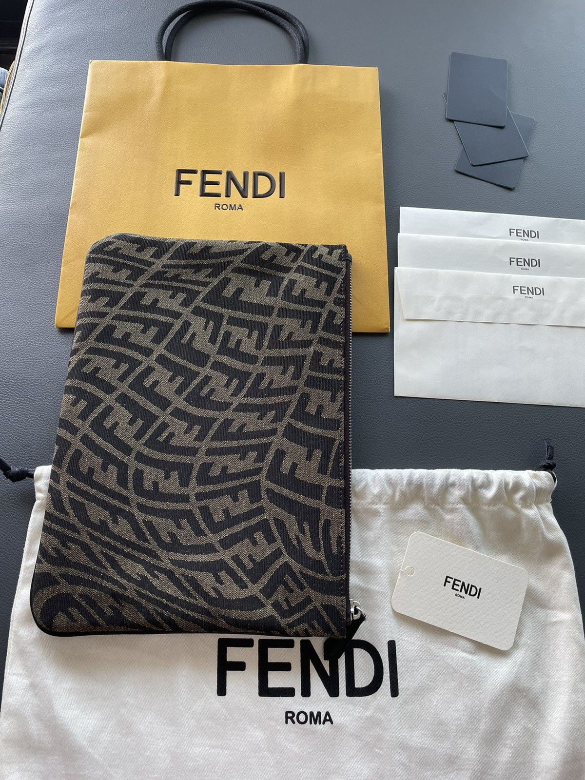 Fendi Limited Edition Brand New Super Runway FF Logo Pouch Bag Size ONE SIZE - 5 Thumbnail