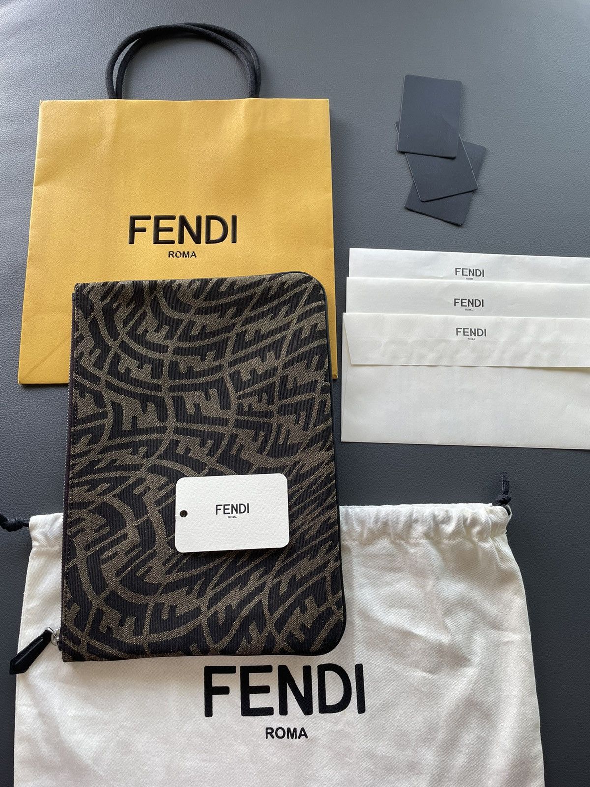Fendi Limited Edition Brand New Super Runway FF Logo Pouch Bag Size ONE SIZE - 15 Thumbnail