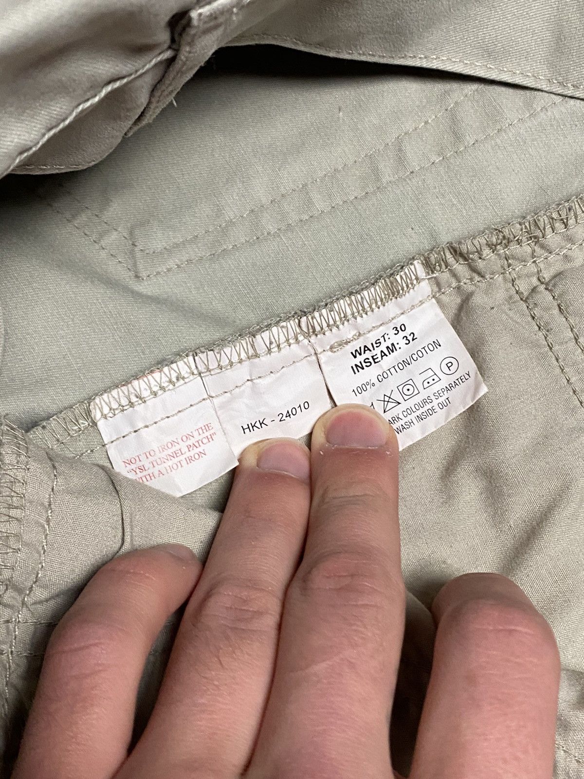 Vintage × Yves Saint Laurent YSL vintage big embroidered logo chino pants rare 90s sand Size US 30 / EU 46 - 8 Thumbnail