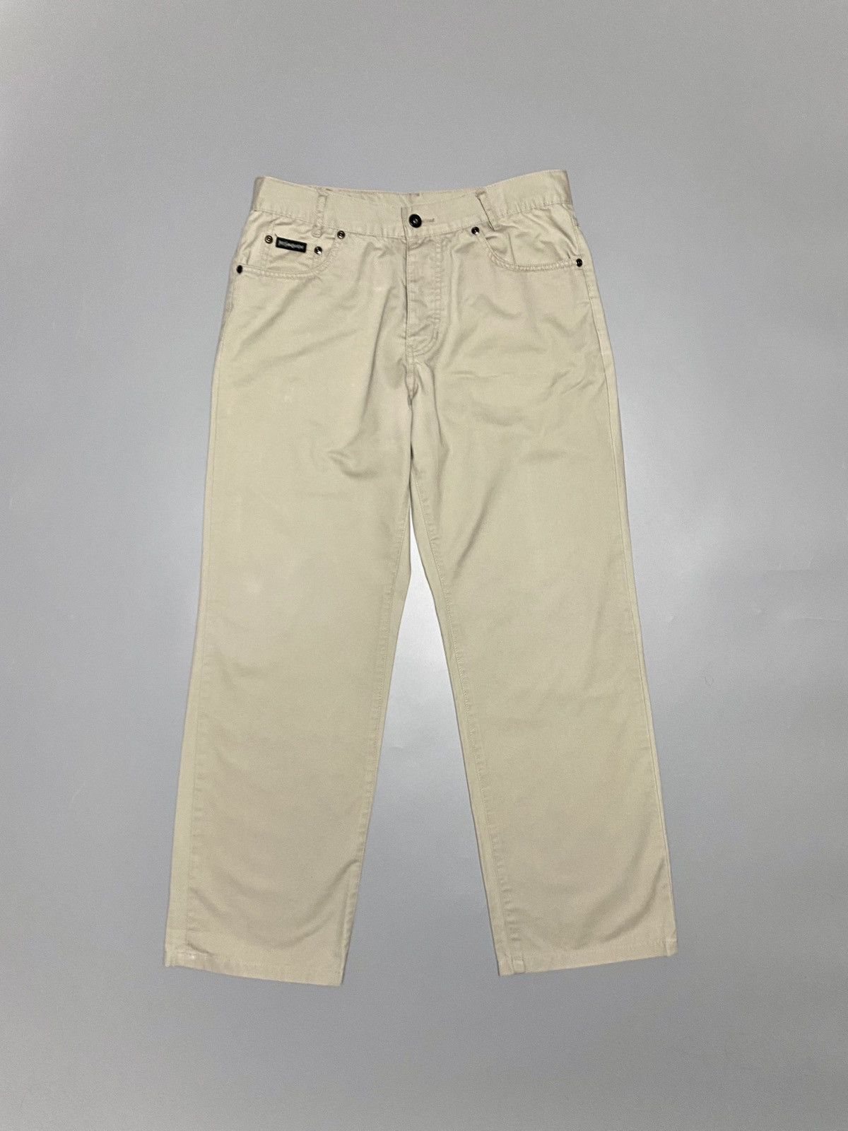 Vintage × Yves Saint Laurent YSL vintage big embroidered logo chino pants rare 90s sand Size US 30 / EU 46 - 4 Thumbnail