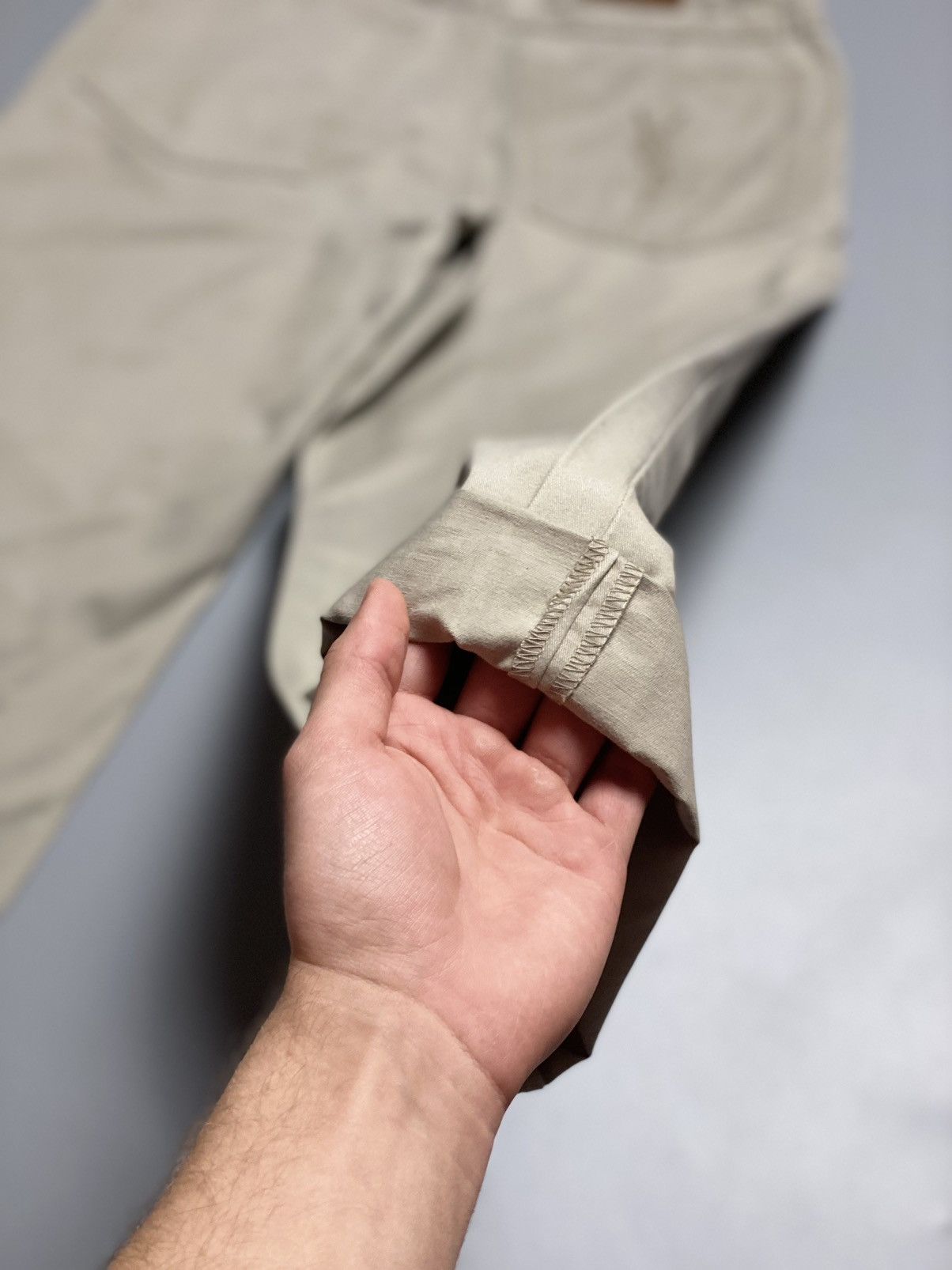 Vintage × Yves Saint Laurent YSL vintage big embroidered logo chino pants rare 90s sand Size US 30 / EU 46 - 10 Thumbnail