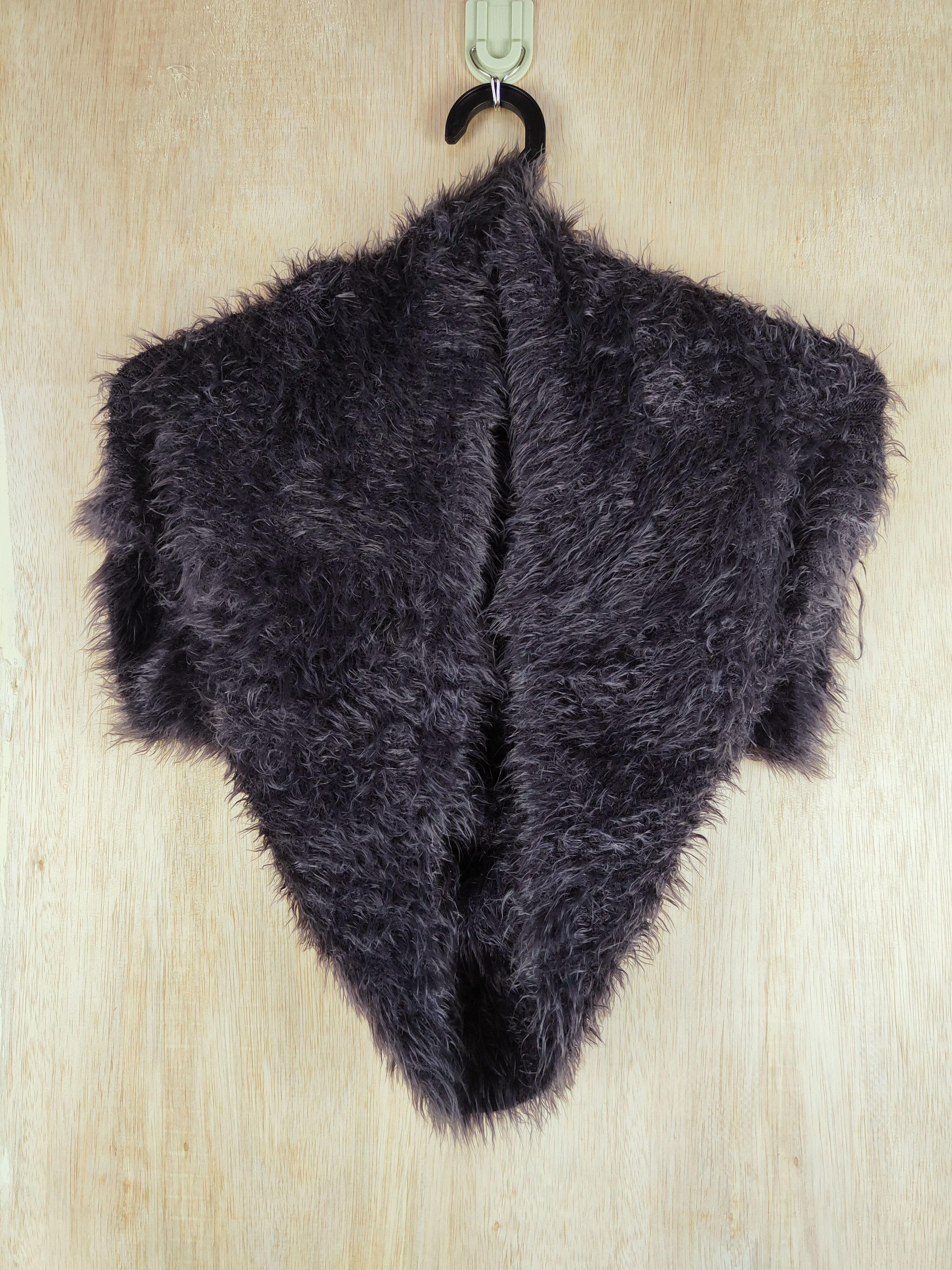 Homespun Knitwear × Japanese Brand Japan capes cloak Gray Shag Shaggy Fur Mohair Knitwear #S293 Size S / US 4 / IT 40 - 1 Thumbnail