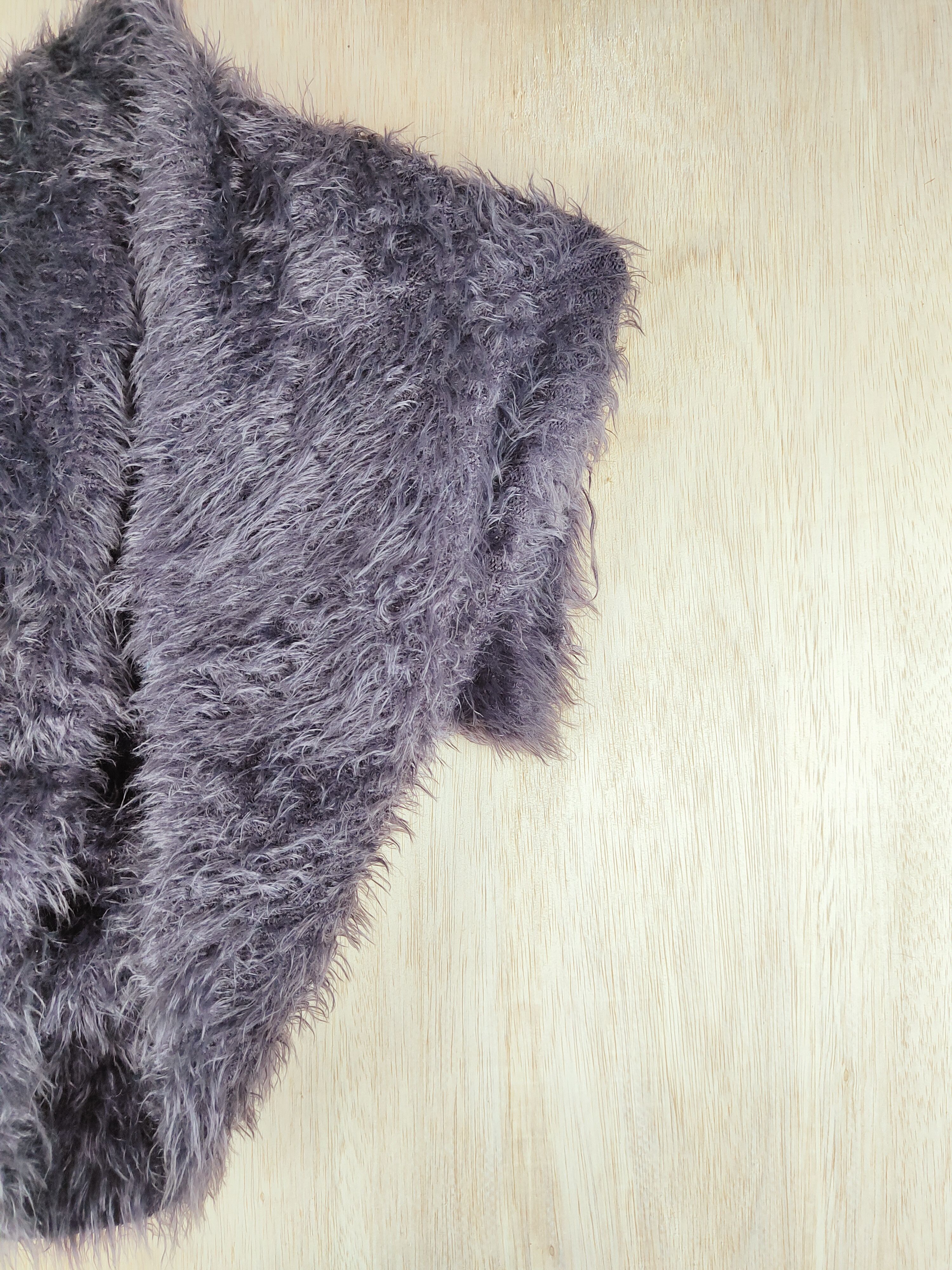 Homespun Knitwear × Japanese Brand Japan capes cloak Gray Shag Shaggy Fur Mohair Knitwear #S293 Size S / US 4 / IT 40 - 4 Thumbnail