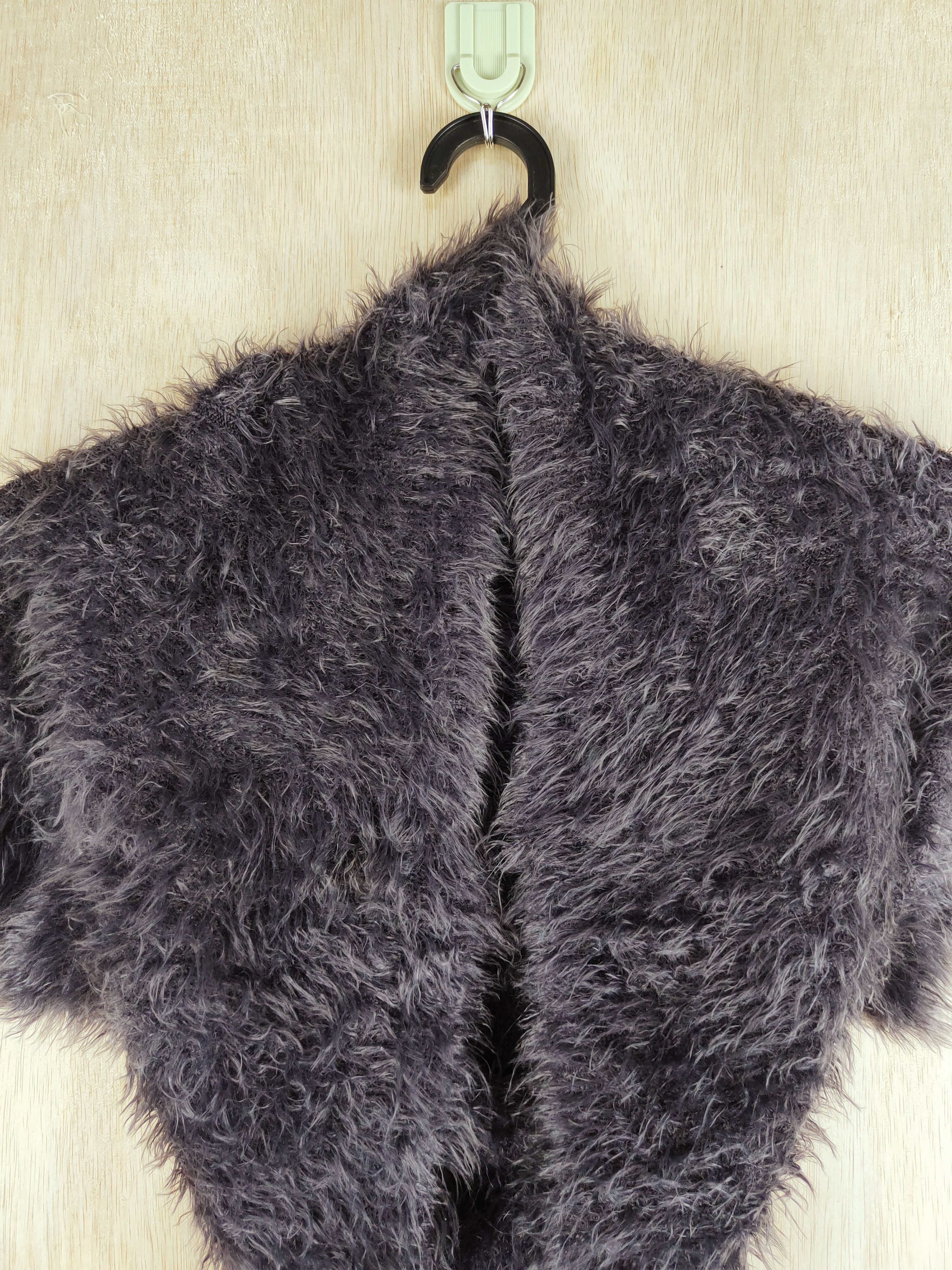Homespun Knitwear × Japanese Brand Japan capes cloak Gray Shag Shaggy Fur Mohair Knitwear #S293 Size S / US 4 / IT 40 - 2 Thumbnail