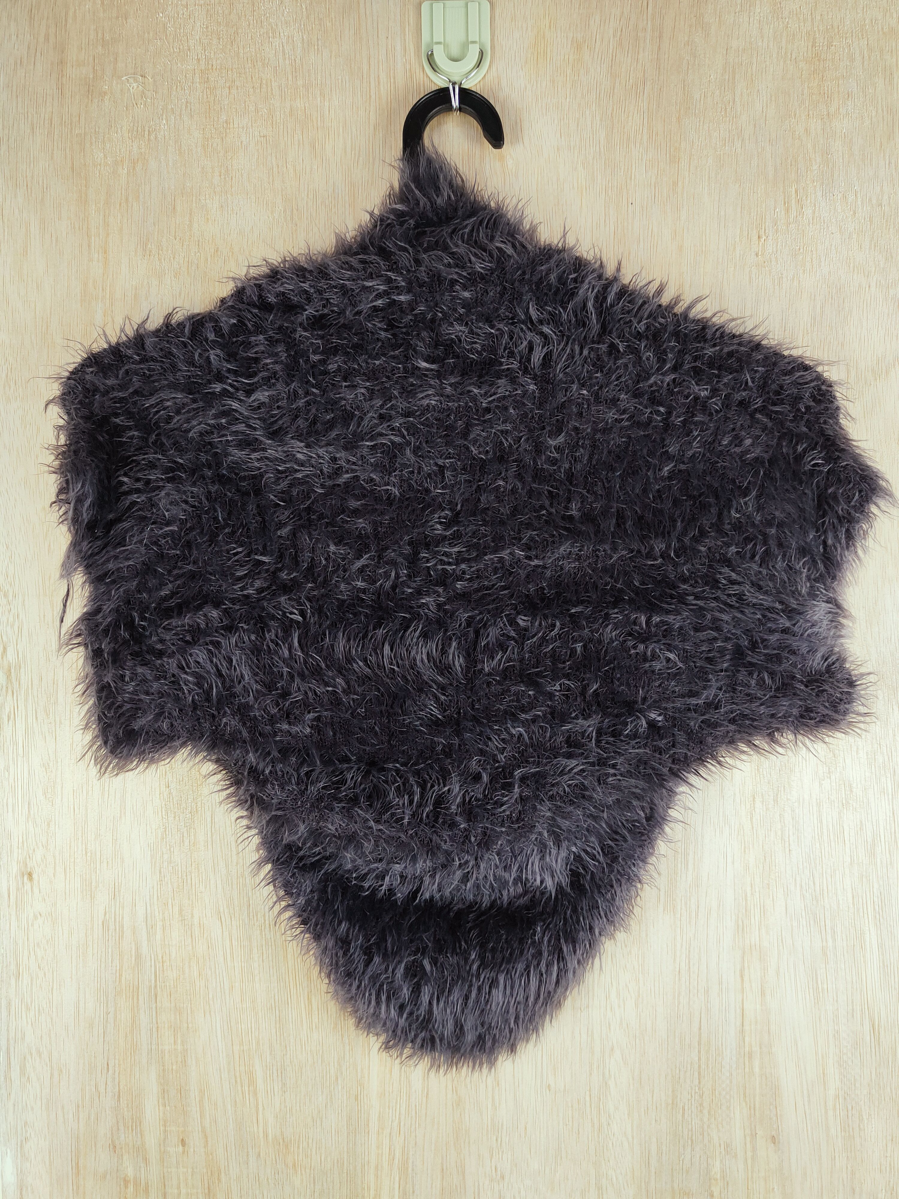 Homespun Knitwear × Japanese Brand Japan capes cloak Gray Shag Shaggy Fur Mohair Knitwear #S293 Size S / US 4 / IT 40 - 5 Thumbnail