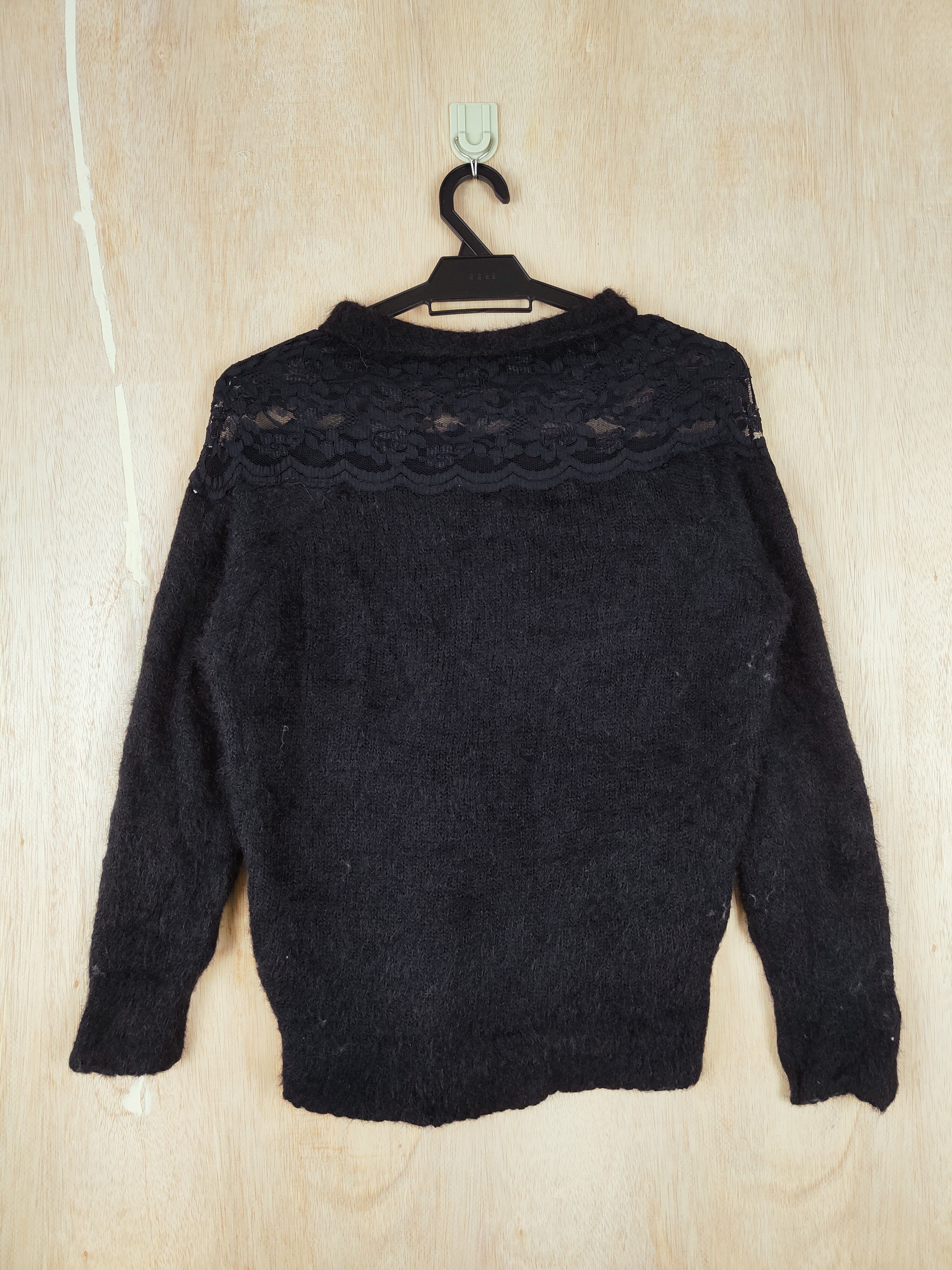 Homespun Knitwear × Japanese Brand Ingni Black Shag Shaggy Fur Mohair Knitwear #S292 Size S / US 4 / IT 40 - 5 Thumbnail