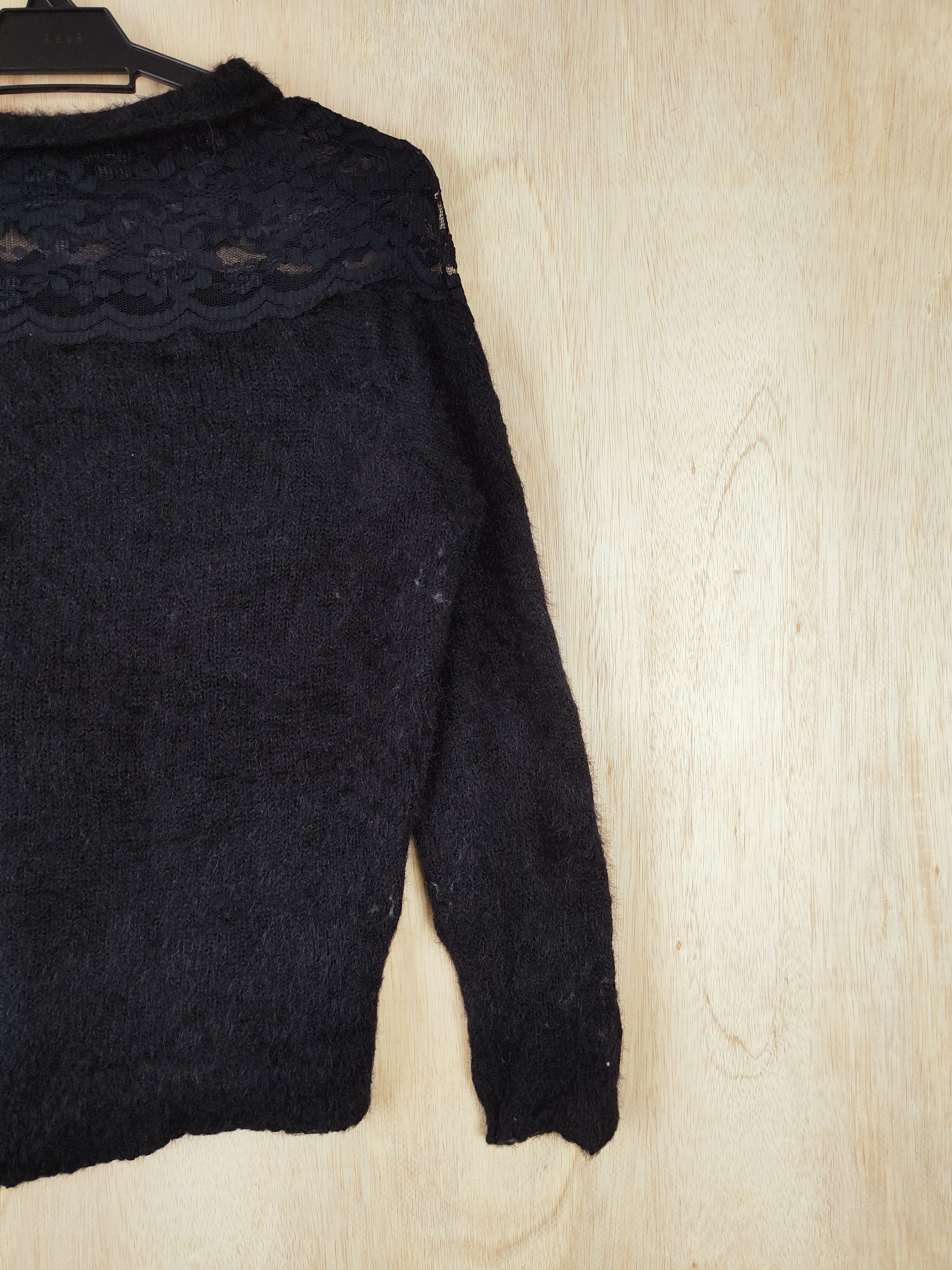 Homespun Knitwear × Japanese Brand Ingni Black Shag Shaggy Fur Mohair Knitwear #S292 Size S / US 4 / IT 40 - 7 Thumbnail