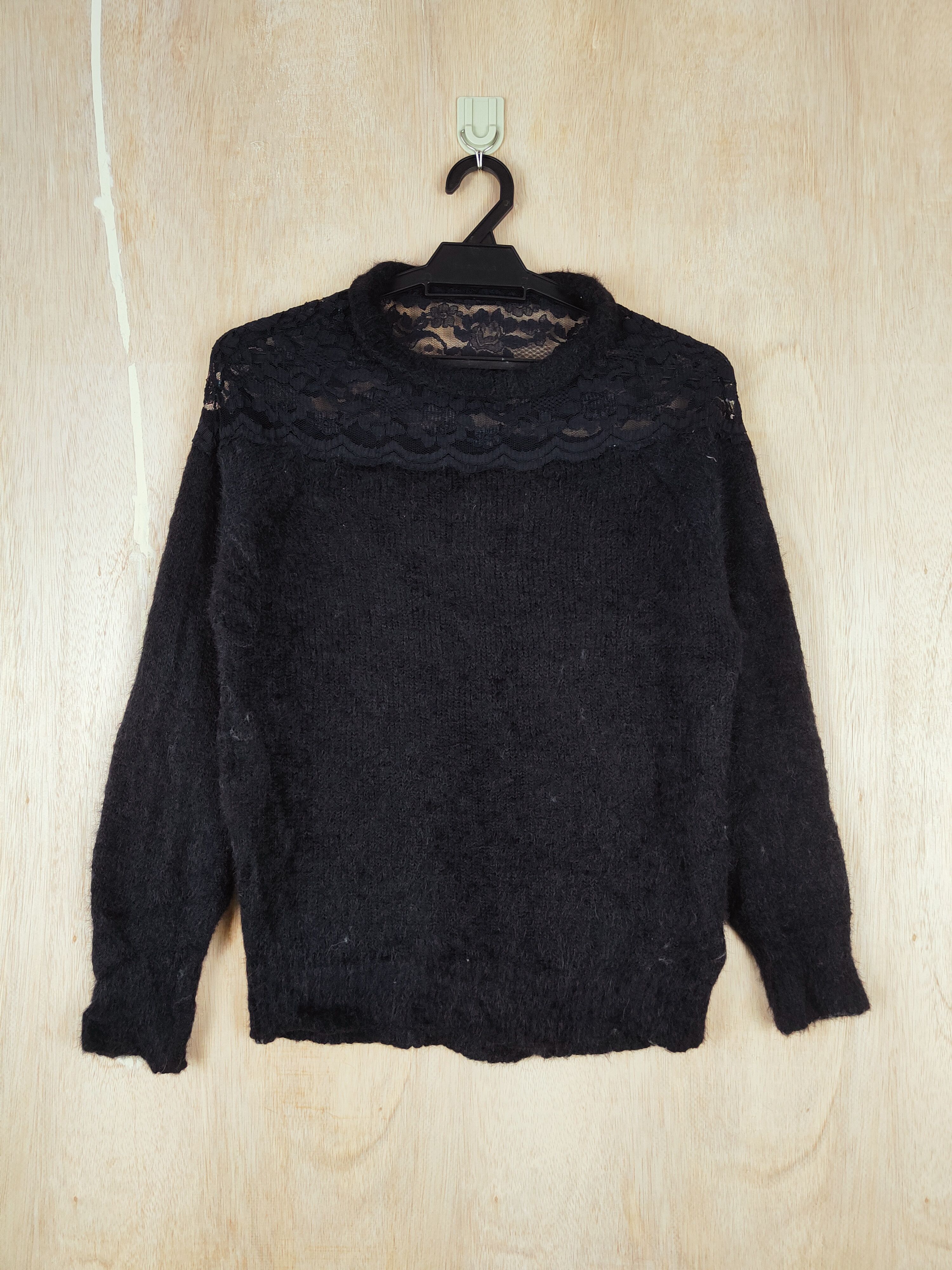 Homespun Knitwear × Japanese Brand Ingni Black Shag Shaggy Fur Mohair Knitwear #S292 Size S / US 4 / IT 40 - 1 Thumbnail