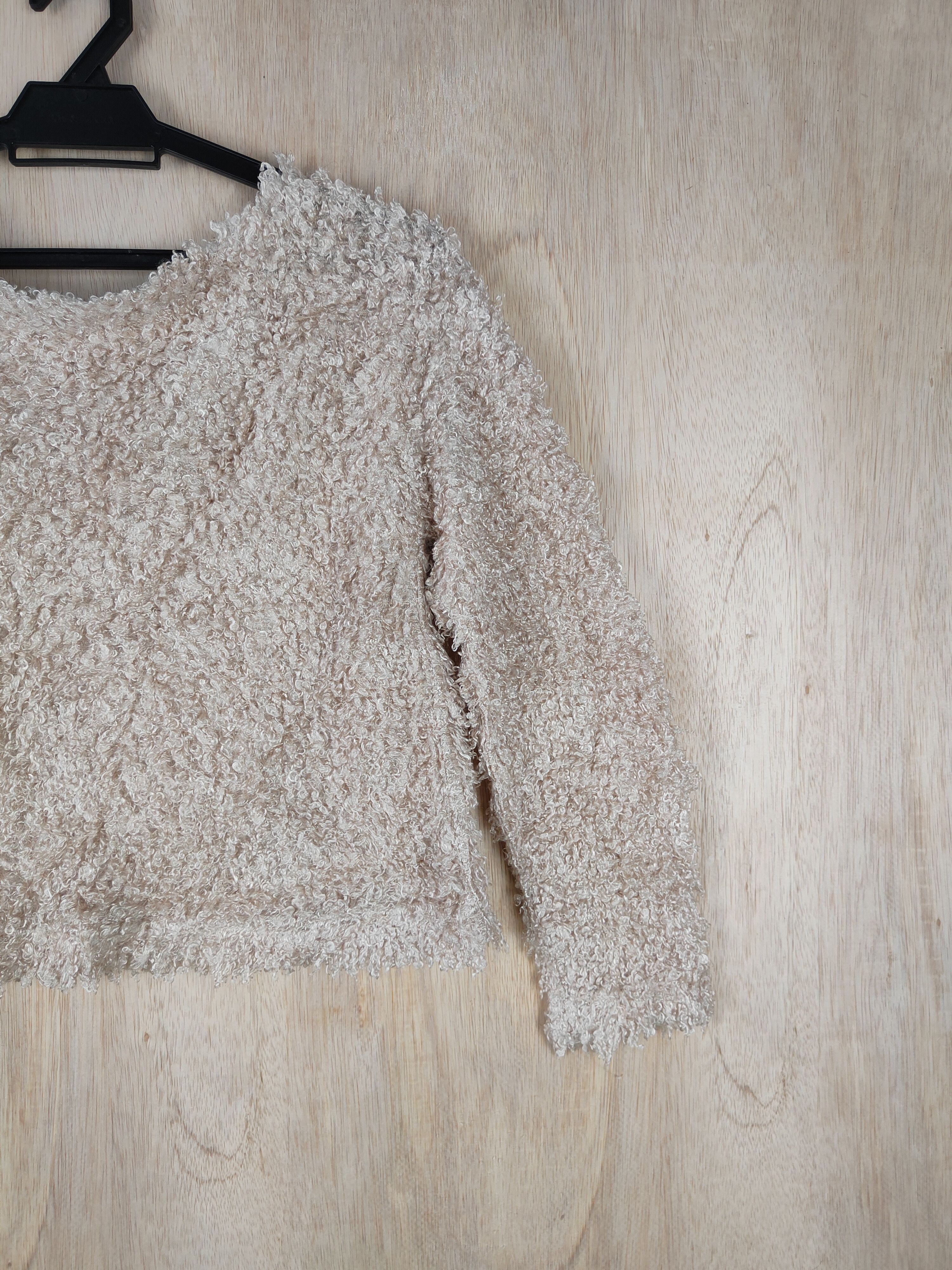 Homespun Knitwear GRL Brown Shag Shaggy Fur Mohair Knitwear #S289 Size S / US 4 / IT 40 - 7 Thumbnail