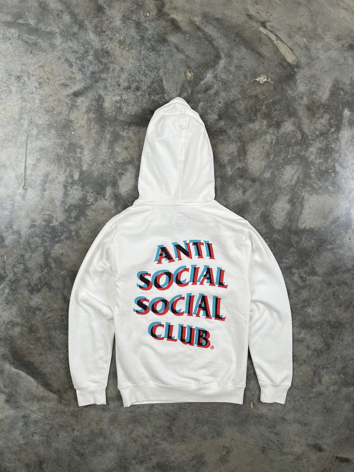 image of Anti Social Social Club White Blur Distortion Hoodie Small, Women's