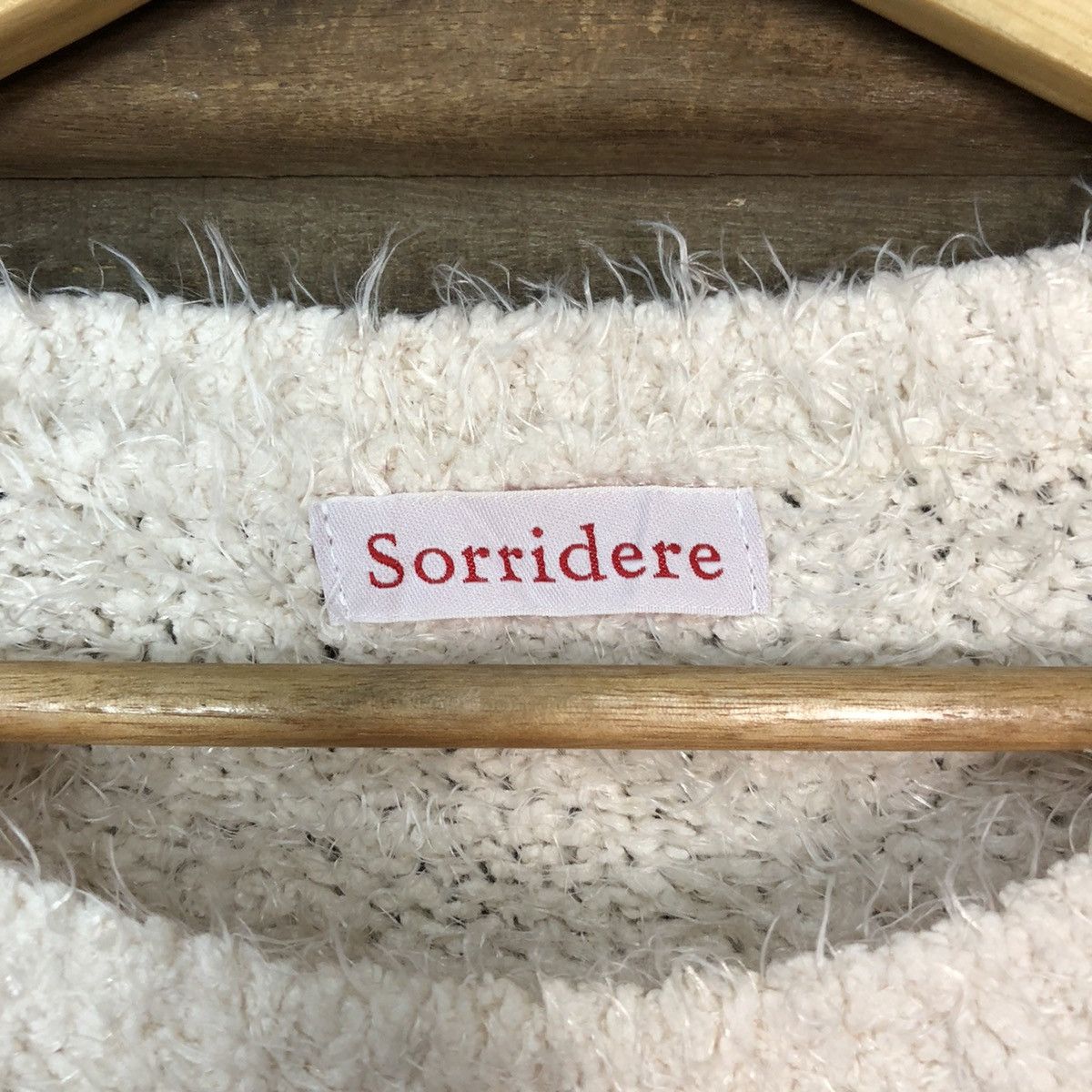 Homespun Knitwear × Japanese Brand × Vintage Sorridere White Shag Shaggy Fur Mohair Knitwear #6998 Size L / US 10 / IT 46 - 7 Thumbnail