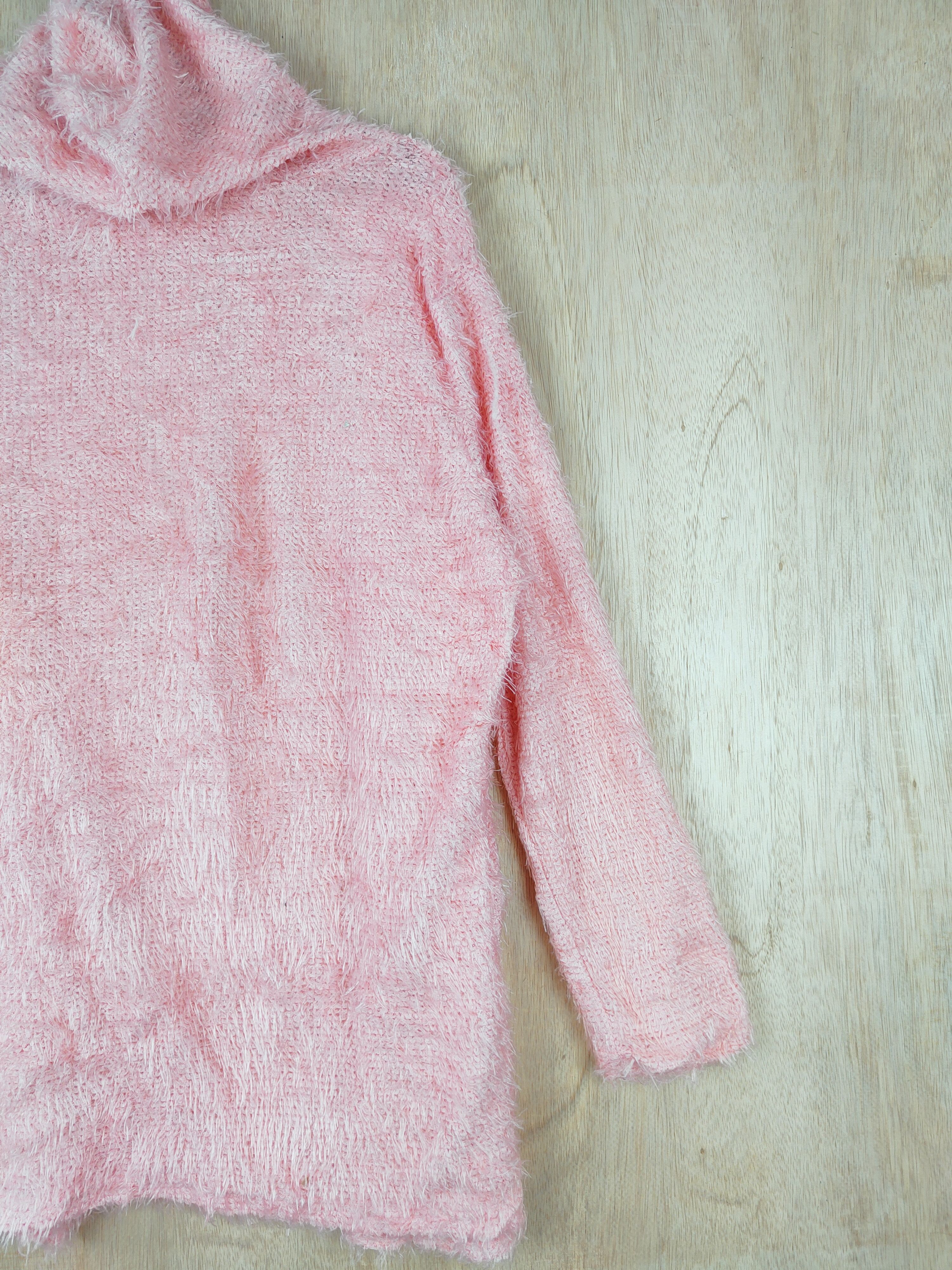 Japanese Brand Pink Shag Shaggy Fur Mohair cardigan hoodie Knitwear #S265 Size S / US 4 / IT 40 - 7 Thumbnail