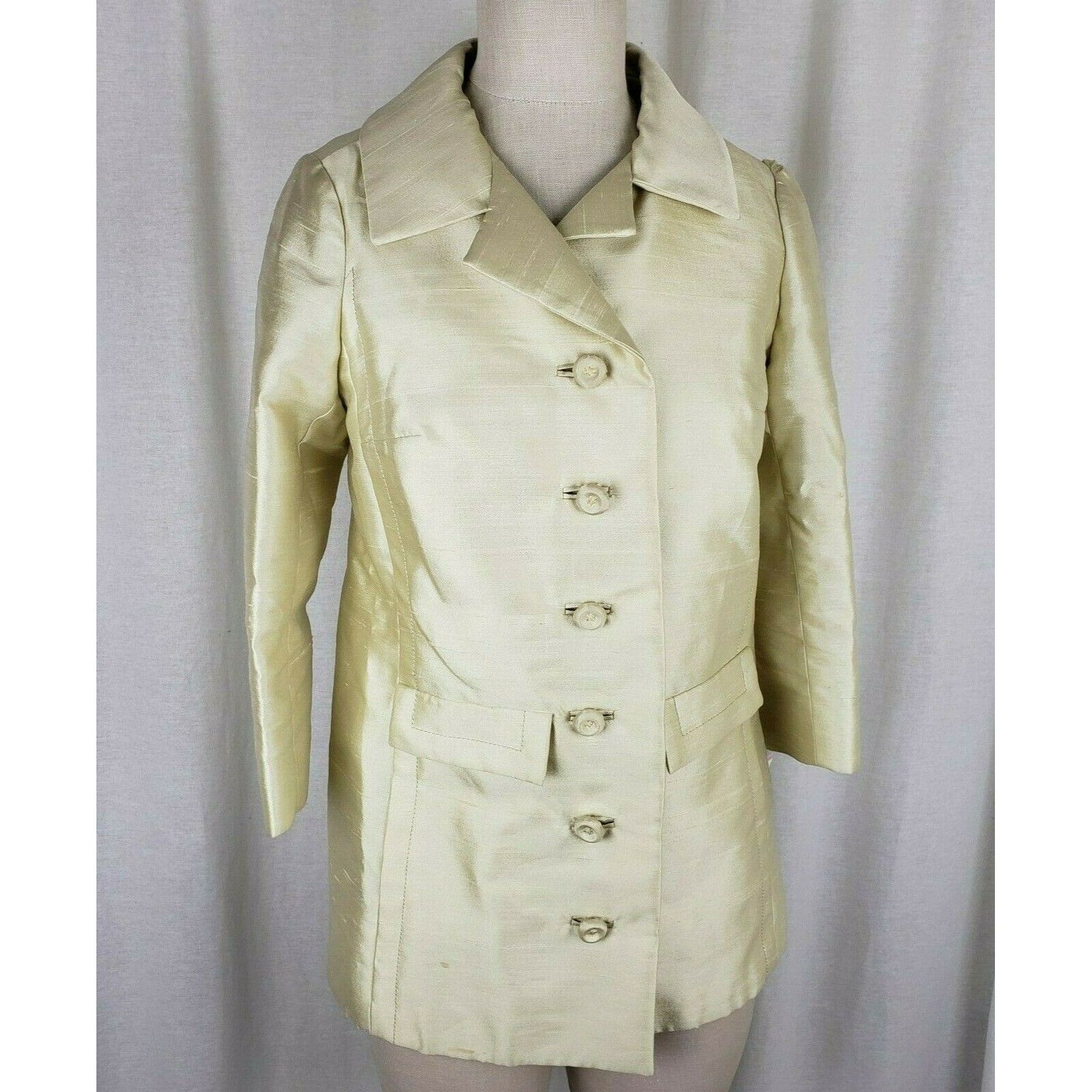 Authentic Vintage MCM Kitsch Jackie O Union Made Satin Coat