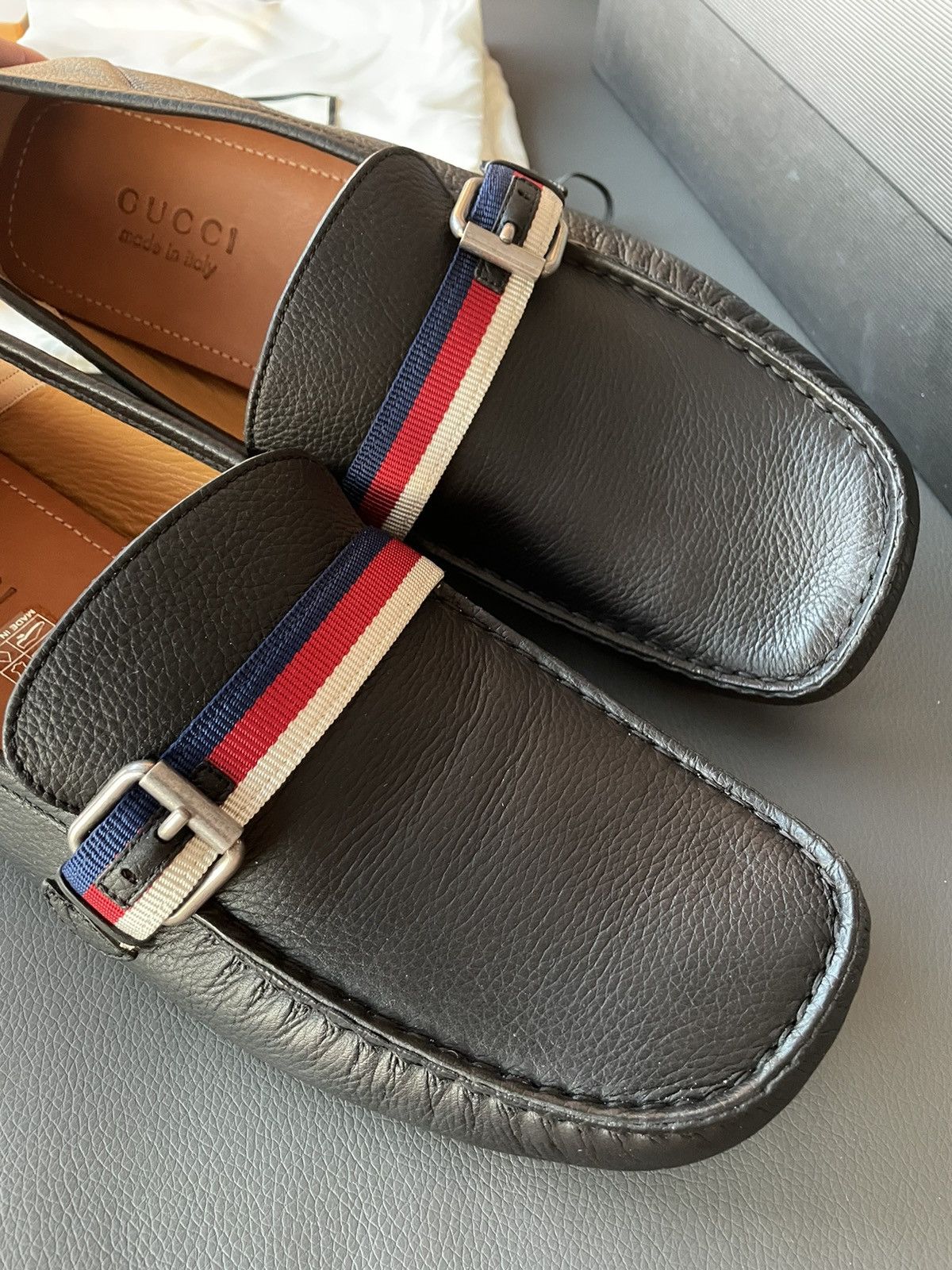 Gucci Rare Limited Super Runway Brand New Bee Leather Loafer Size US 10 / EU 43 - 16 Thumbnail