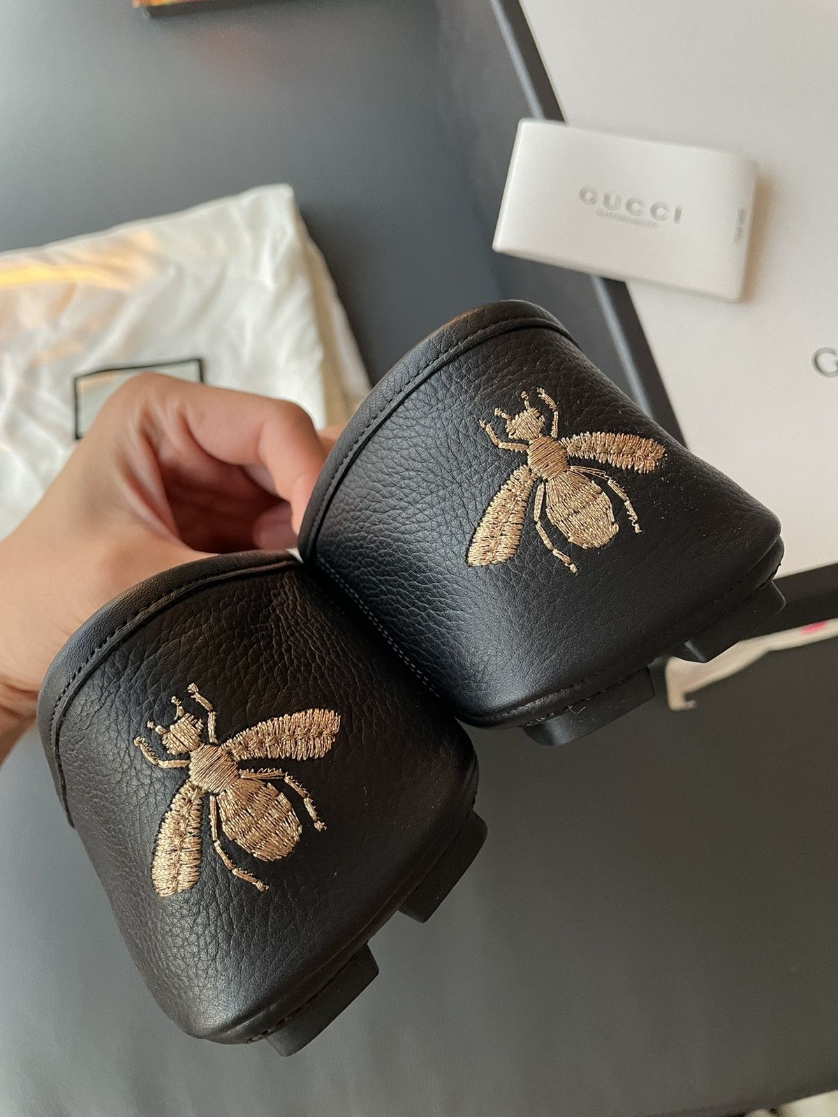 Gucci Rare Limited Super Runway Brand New Bee Leather Loafer Size US 10 / EU 43 - 3 Thumbnail