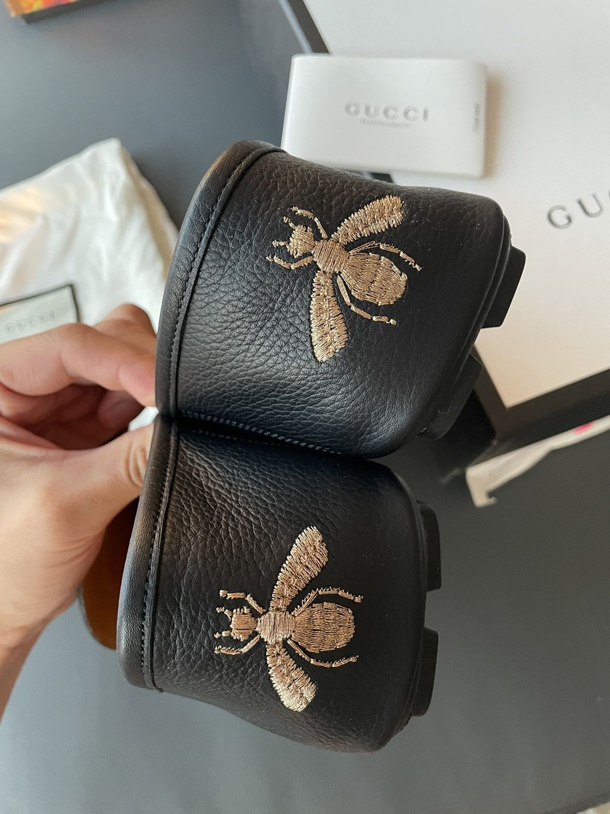 Gucci Rare Limited Super Runway Brand New Bee Leather Loafer Size US 10 / EU 43 - 12 Thumbnail