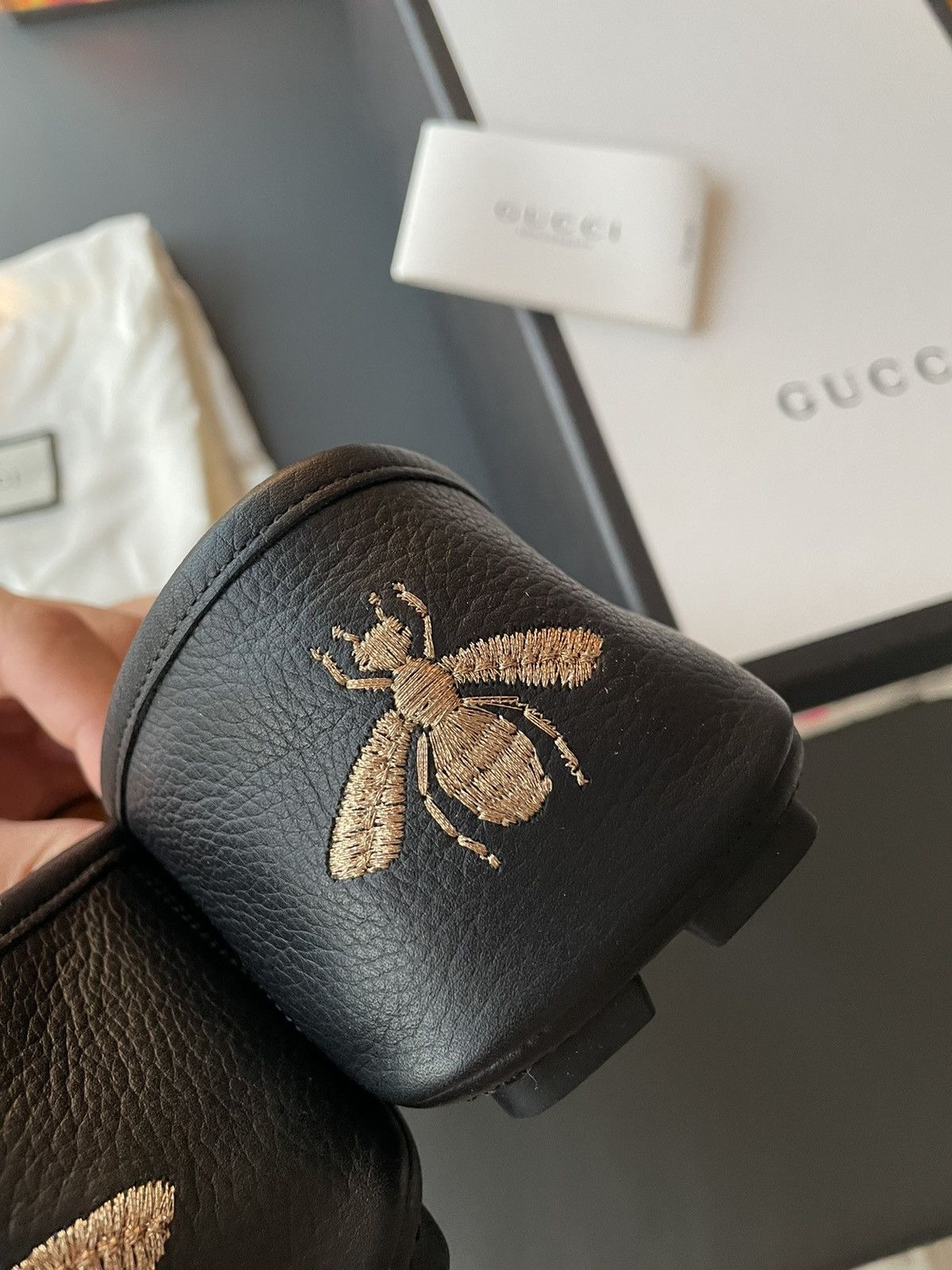 Gucci Rare Limited Super Runway Brand New Bee Leather Loafer Size US 10 / EU 43 - 13 Thumbnail