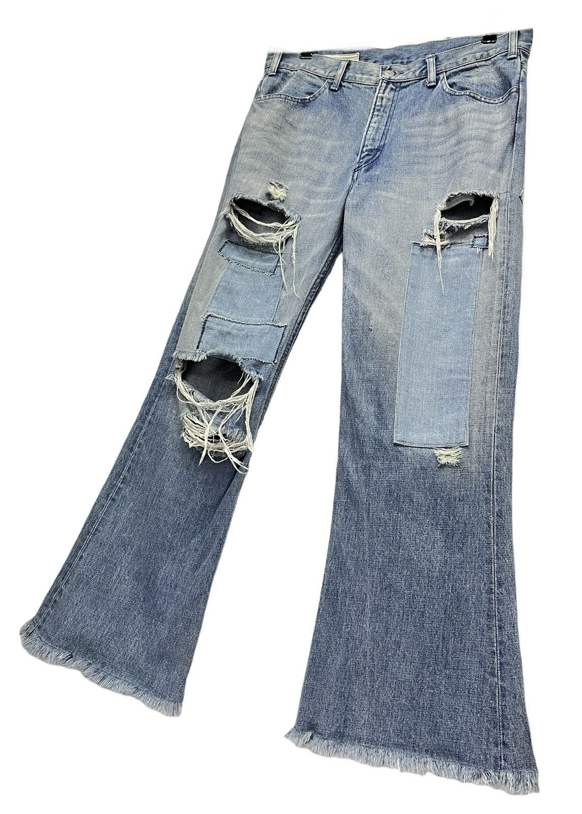Kostas Murkudis Vintage INPAICHTHYS KERRI Thrashed Patchwork Flare Punk Rock Size US 32 / EU 48 - 1 Thumbnail