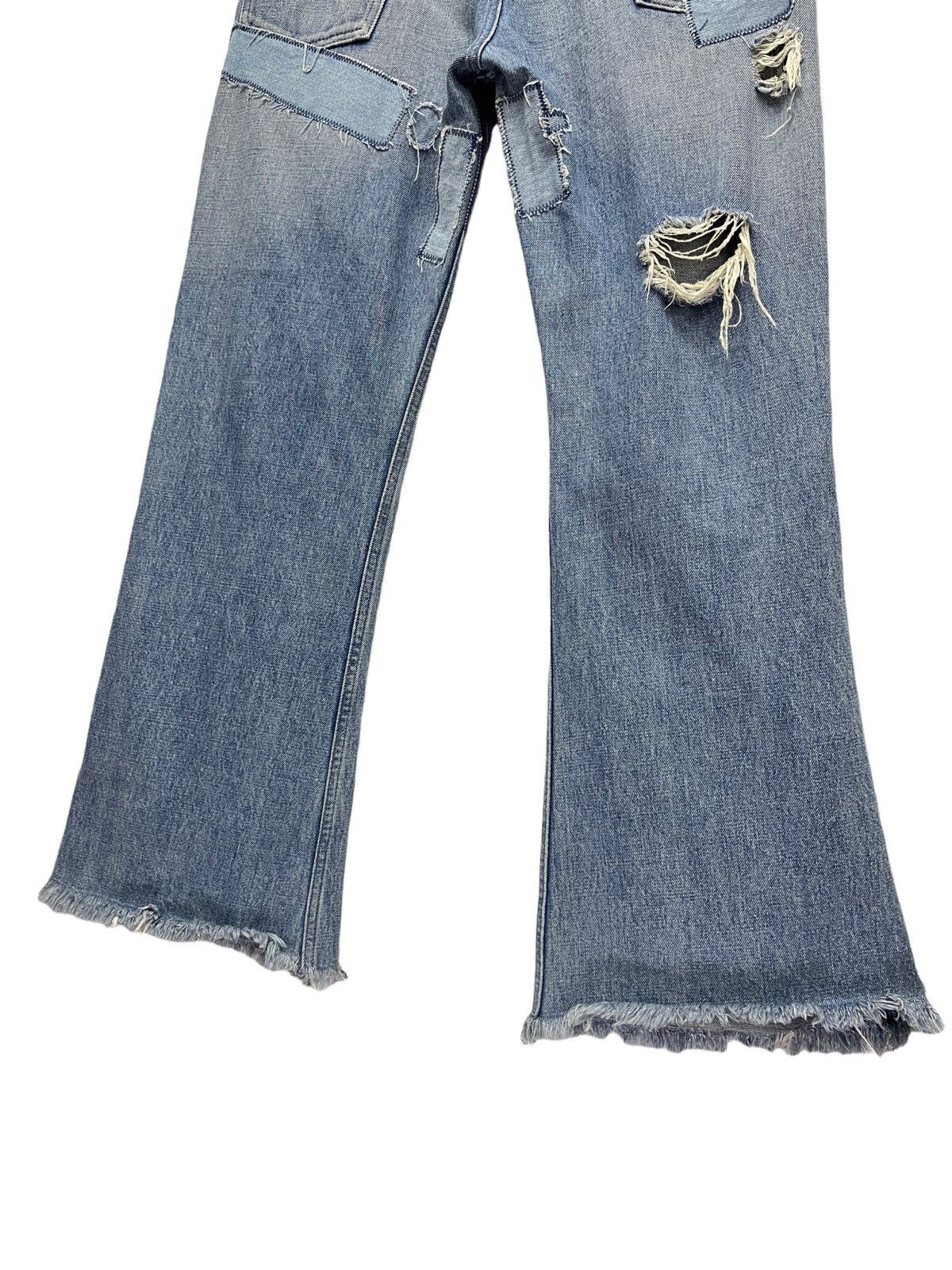 Kostas Murkudis Vintage INPAICHTHYS KERRI Thrashed Patchwork Flare Punk Rock Size US 32 / EU 48 - 10 Thumbnail