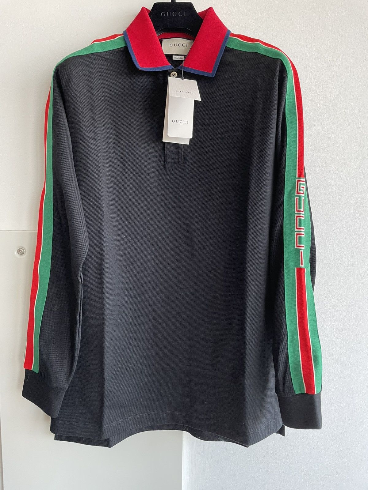 $1290 Value Rare Super Runway Limited Gucci Logo Polo