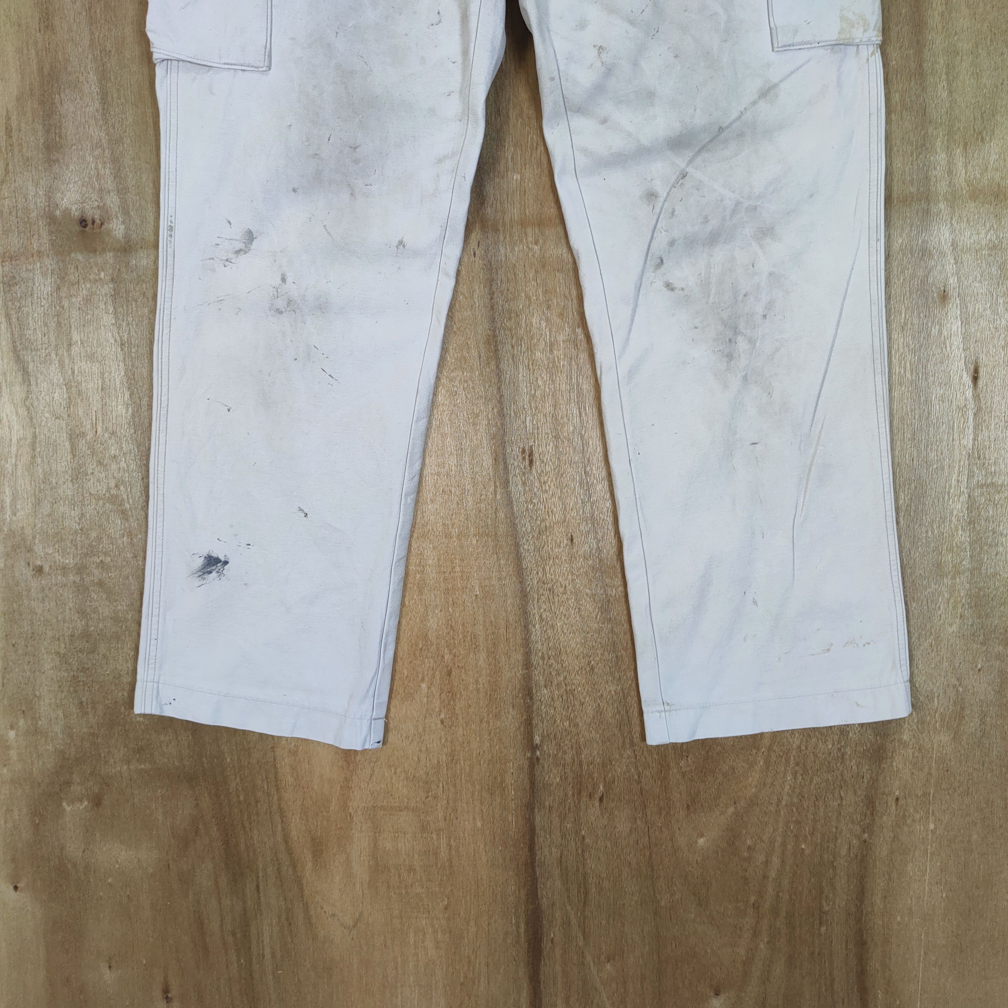 Japanese Brand × White's Boots TORAICHI FADED WHITE VINTAGE WORKWEAR CARGO PANTS Size US 32 / EU 48 - 3 Thumbnail
