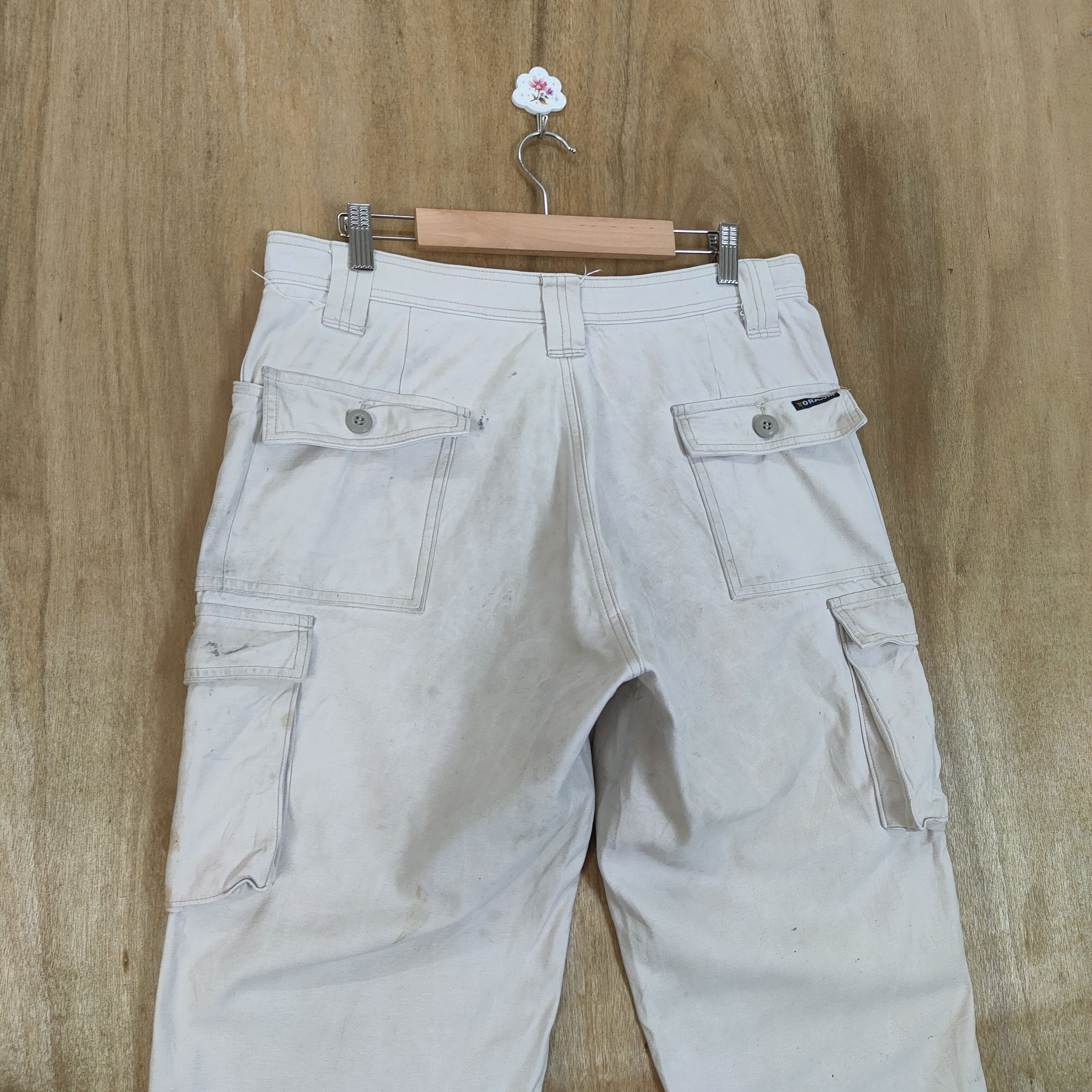 Japanese Brand × White's Boots TORAICHI FADED WHITE VINTAGE WORKWEAR CARGO PANTS Size US 32 / EU 48 - 8 Thumbnail